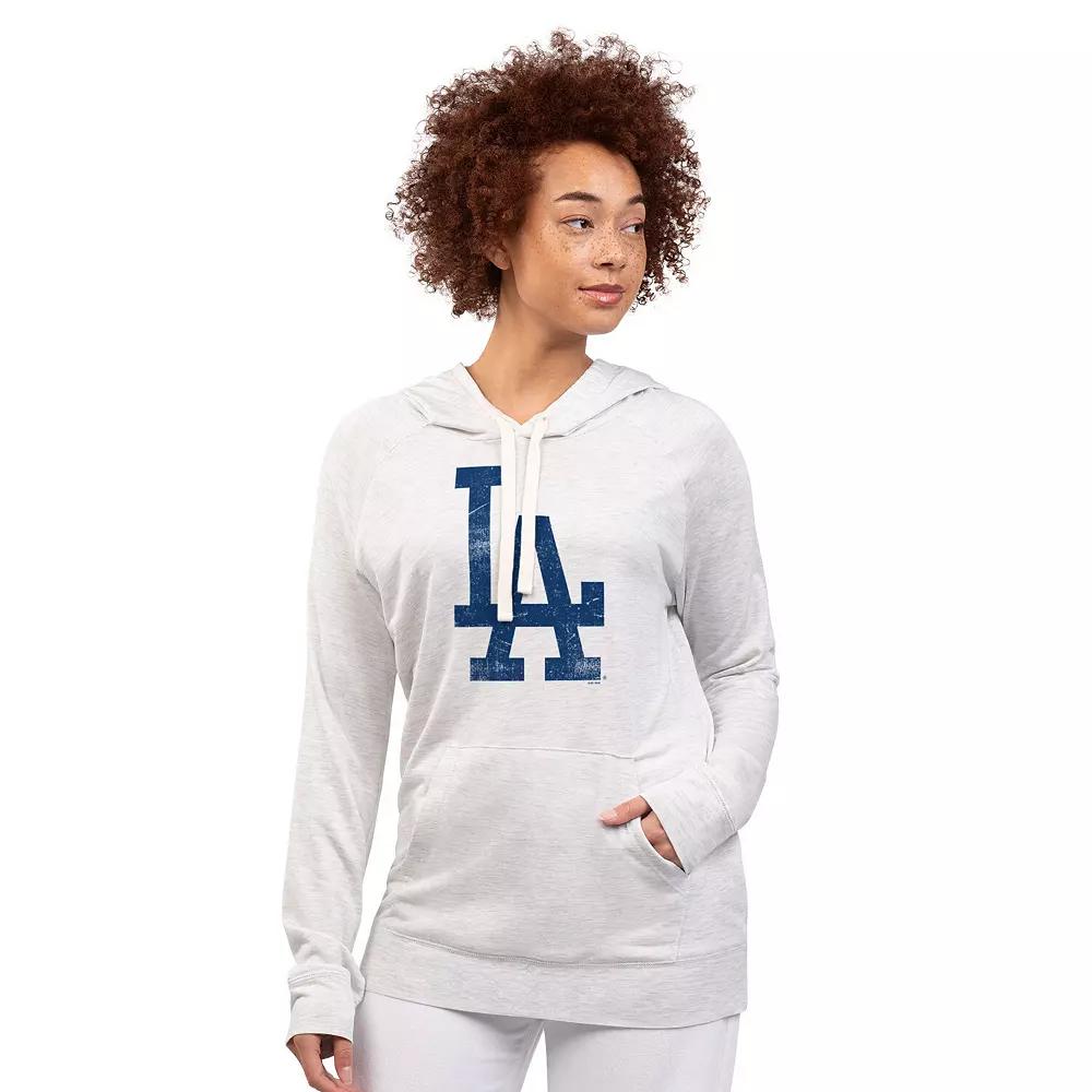 Women's G-III 4Her by Carl Banks Oatmeal Los Angeles Dodgers Pregame Pullover Hoodie,  Product Image