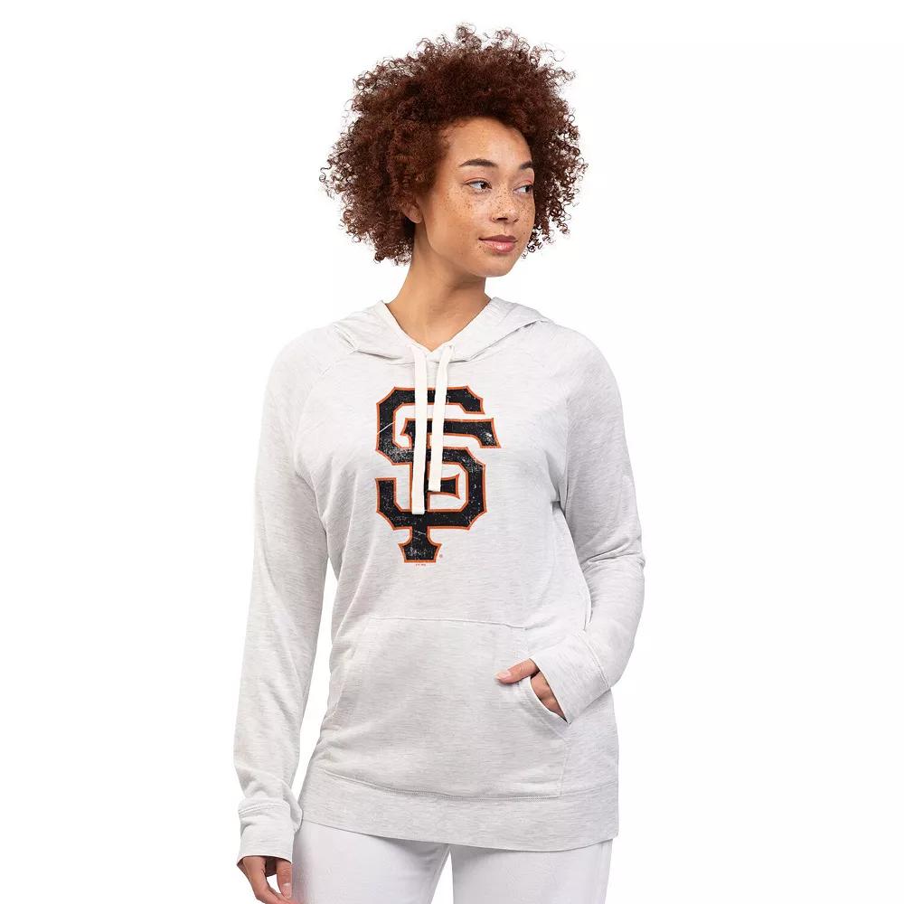 Women's G-III 4Her by Carl Banks Oatmeal Chicago Cubs Pregame Pullover Hoodie,  Product Image