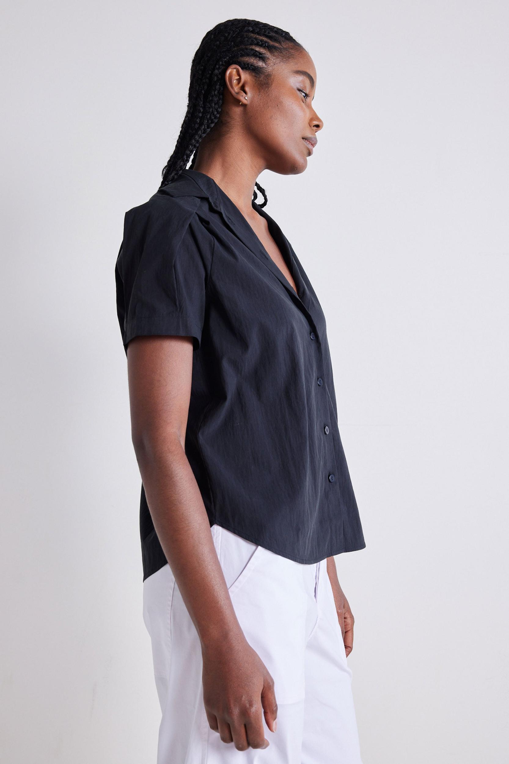 Shoulder Box Pleat Light Poplin Blouse Product Image