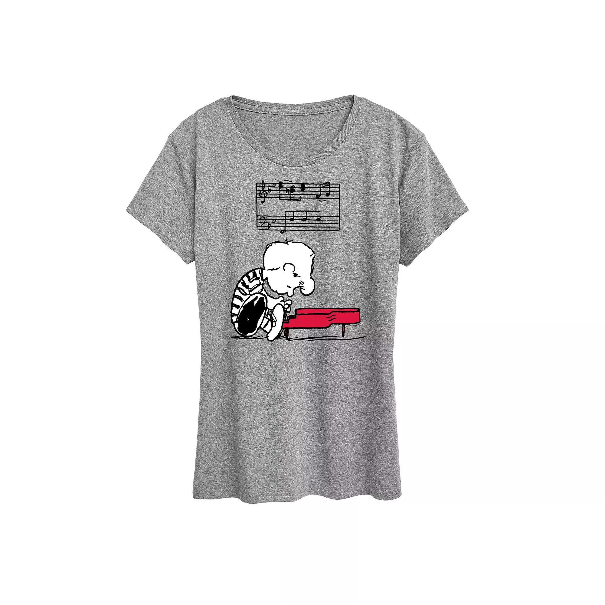 Women's Peanuts Schroeder Piano Graphic Tee,  Product Image
