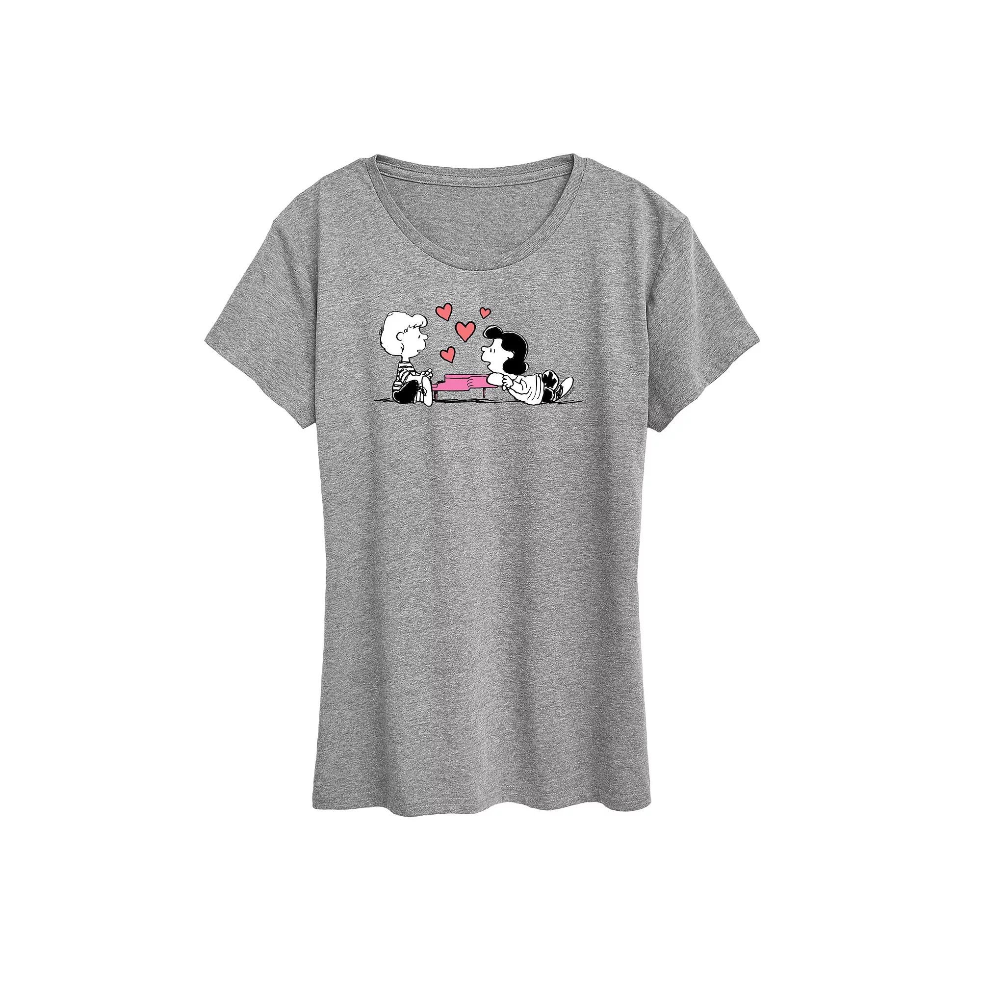 Women's Peanuts Heart Thoughts Graphic Tee,  Product Image