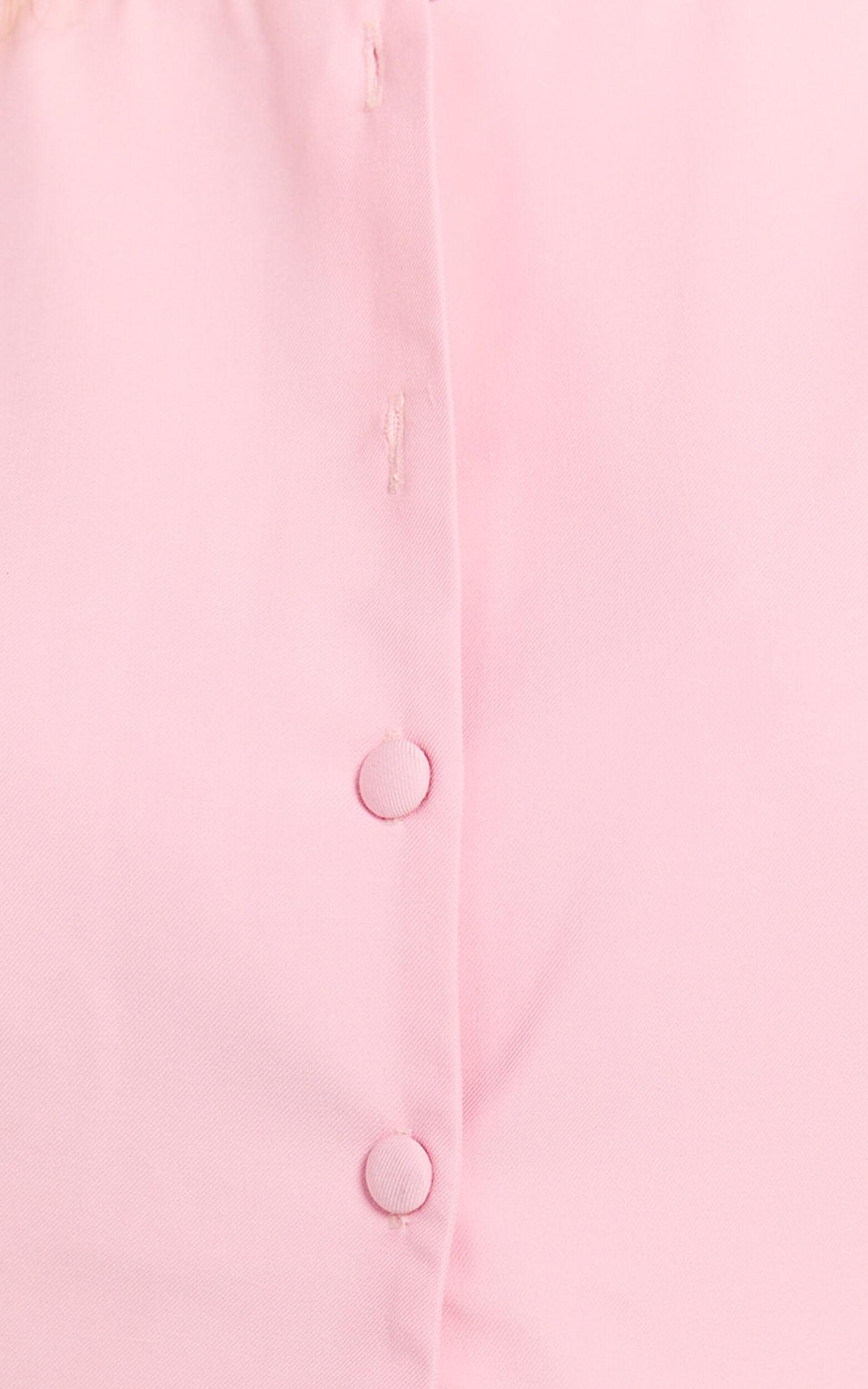 Desi Top - Longline Crew Neck Vest Top in Pale Pink Product Image