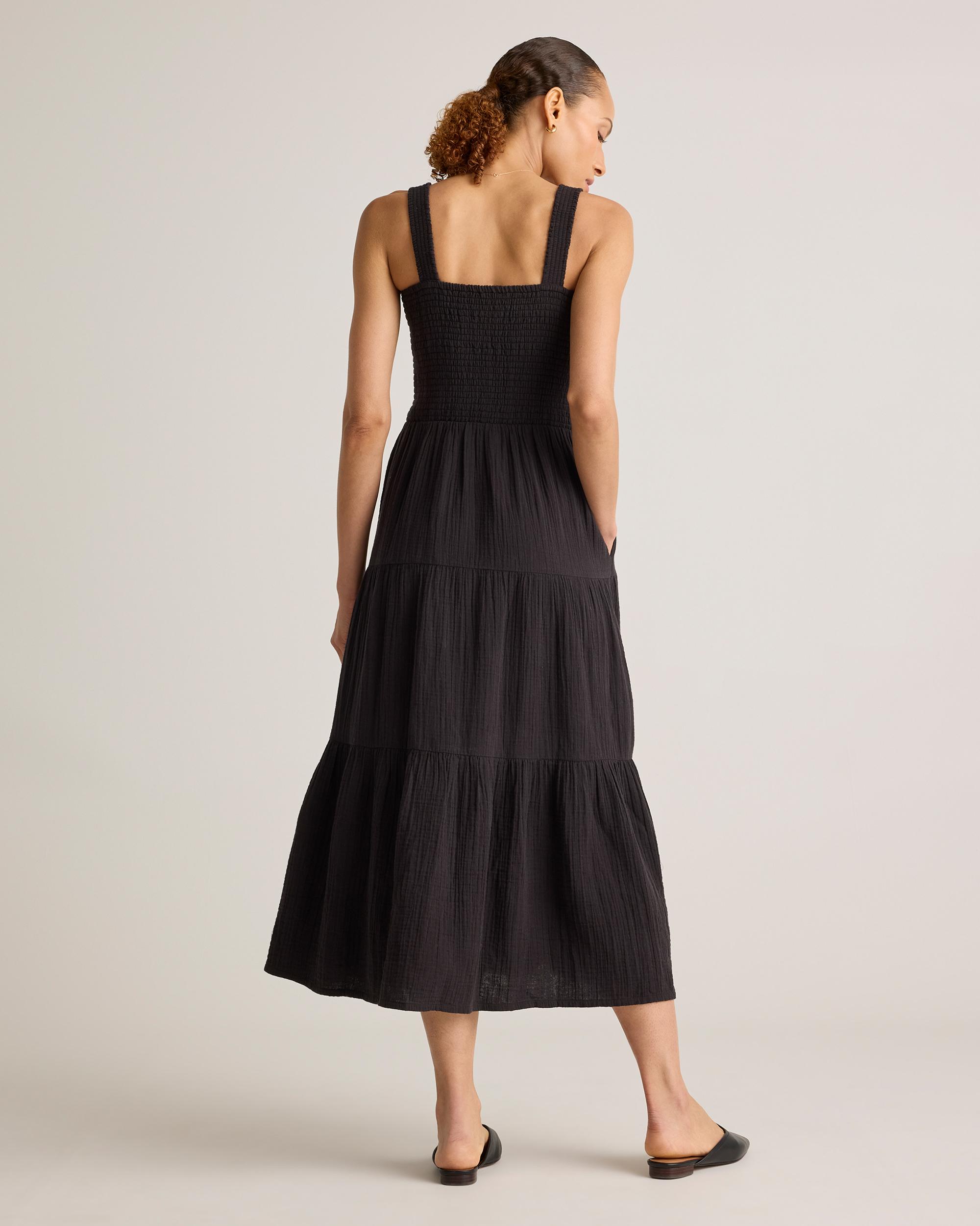 Quince | Women's Gauze Smocked Sleeveless Maxi Dress Organic Cotton Product Image