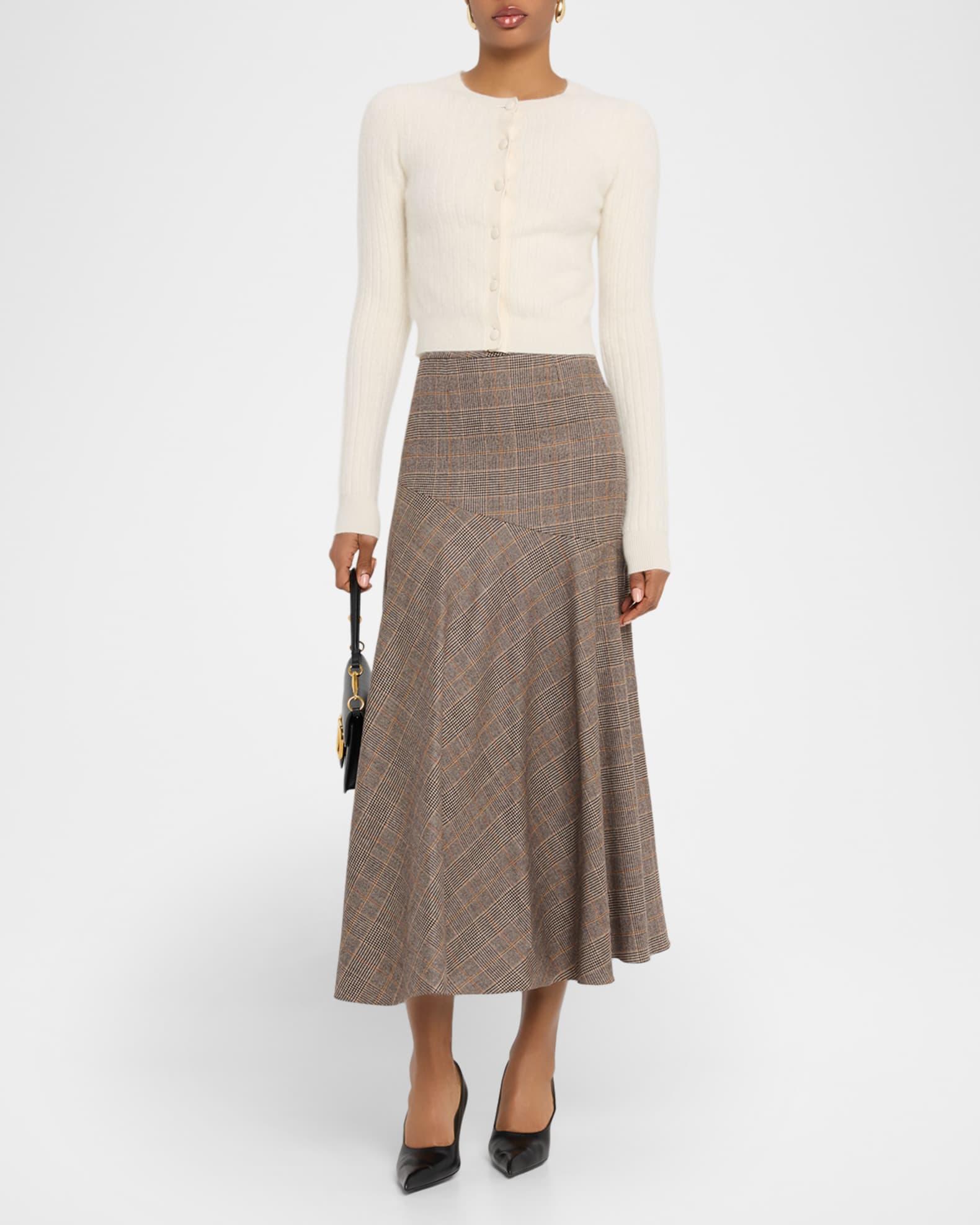 Crus Cashmere Crop Crewneck Cardigan Product Image