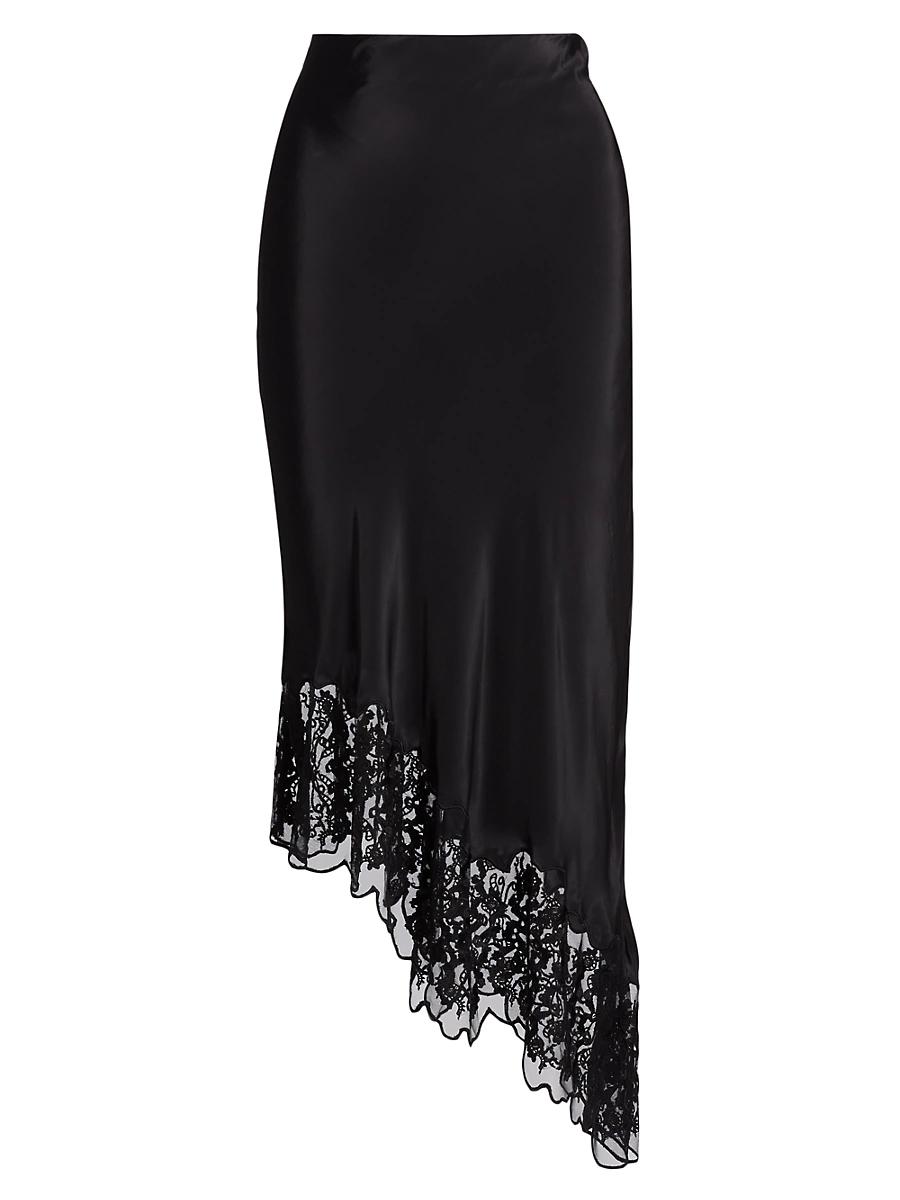 Womens Mellado Ollie Lace-Hem Midi-Skirt Product Image
