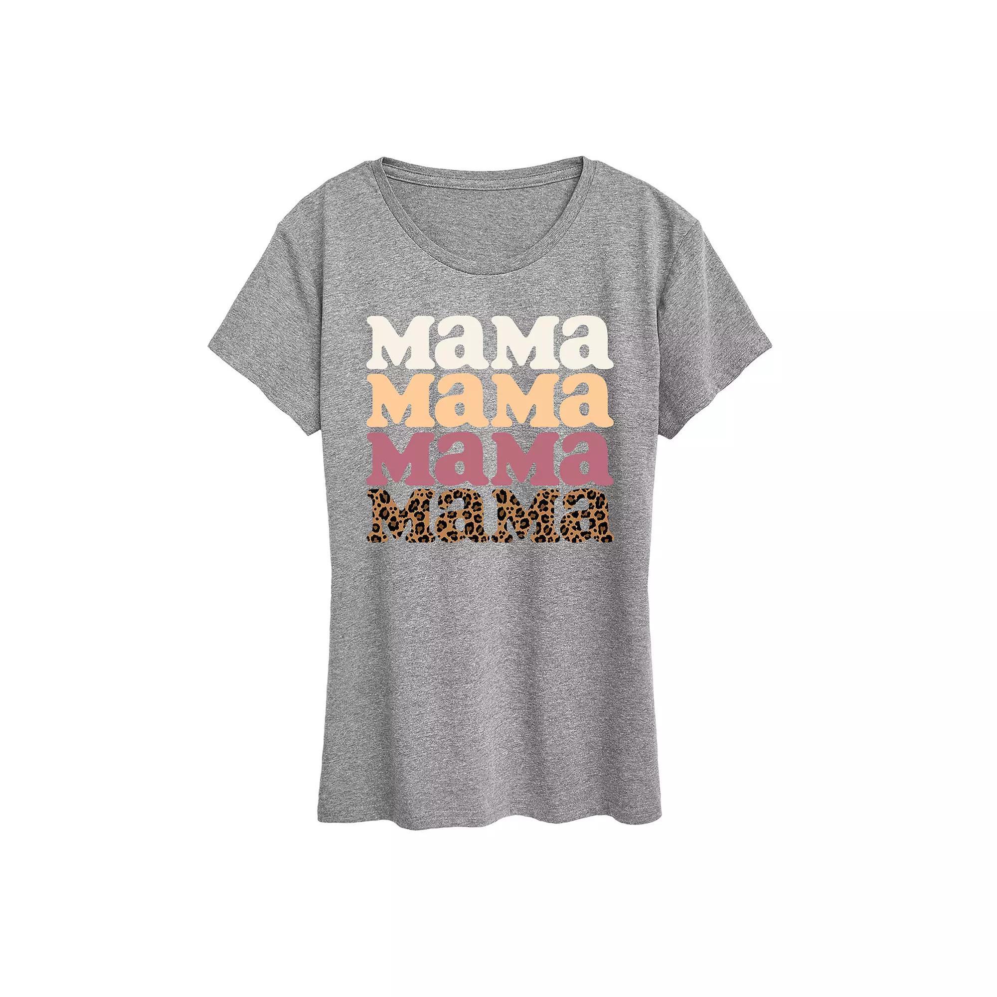 Women's MAMA Leopard Graphic Tee, Girl's,  Product Image