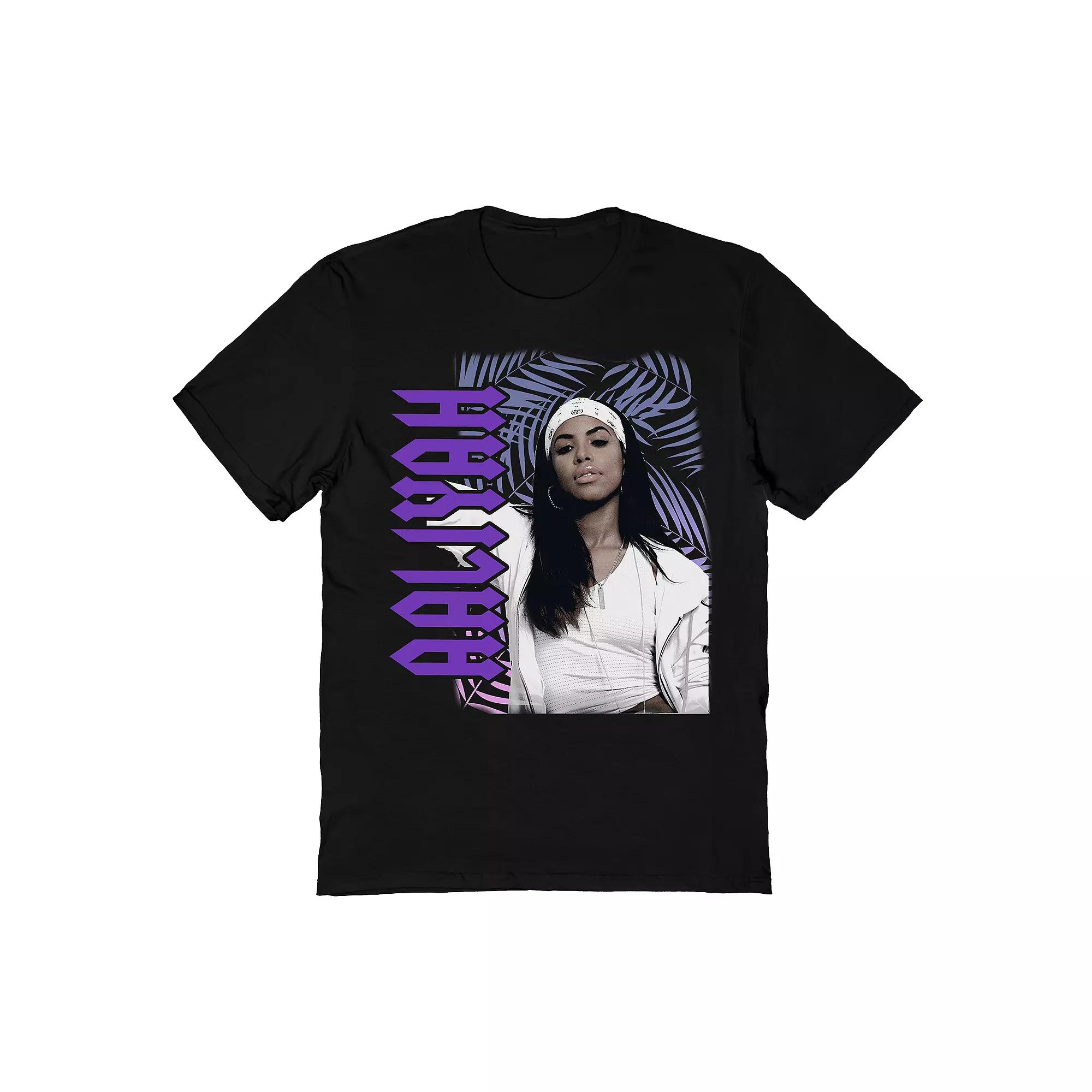 Men's Aaliyah Palm Leaf Tee, Size: Small, Black Product Image