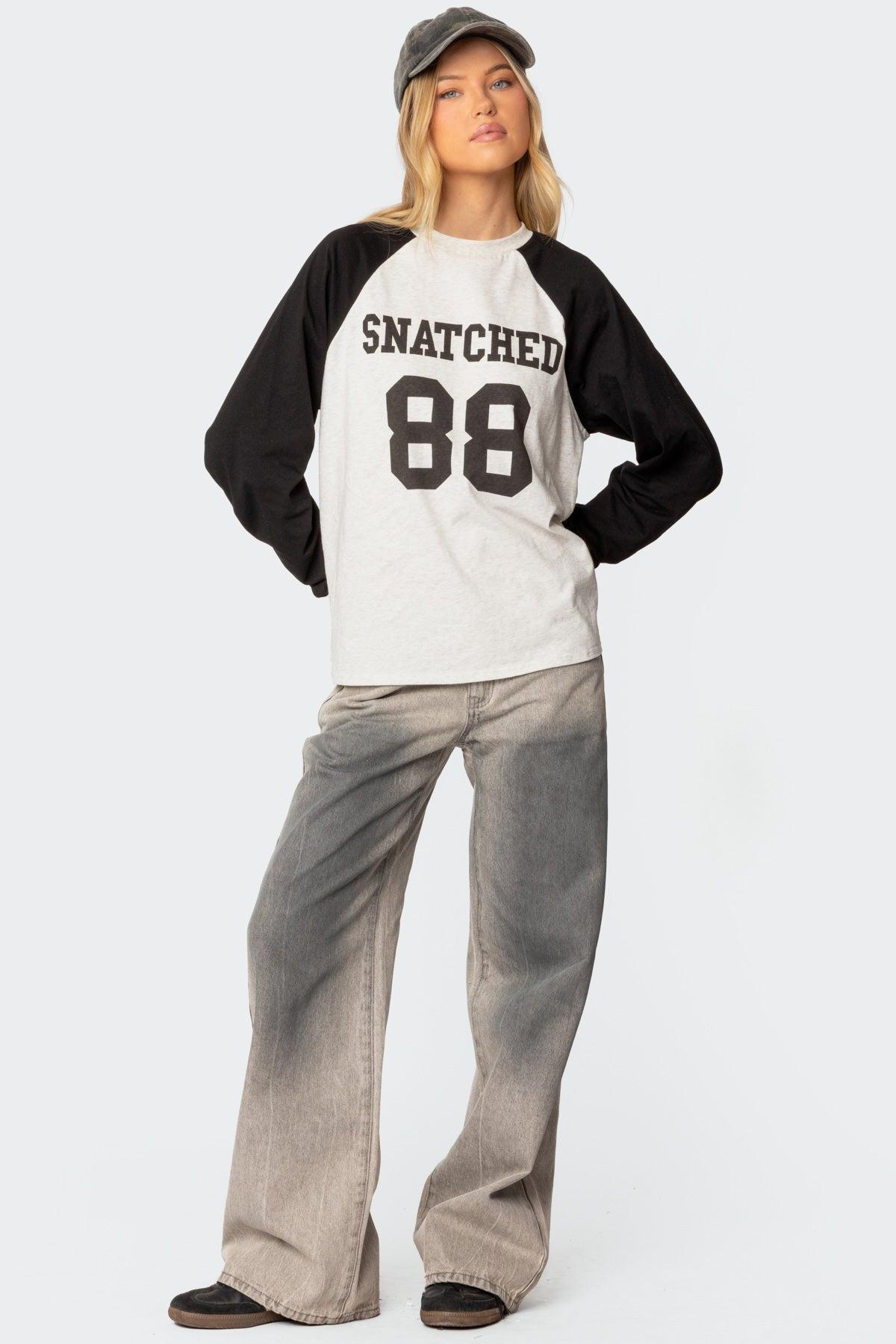 Snatched Oversized Long Sleeve T Shirt Product Image