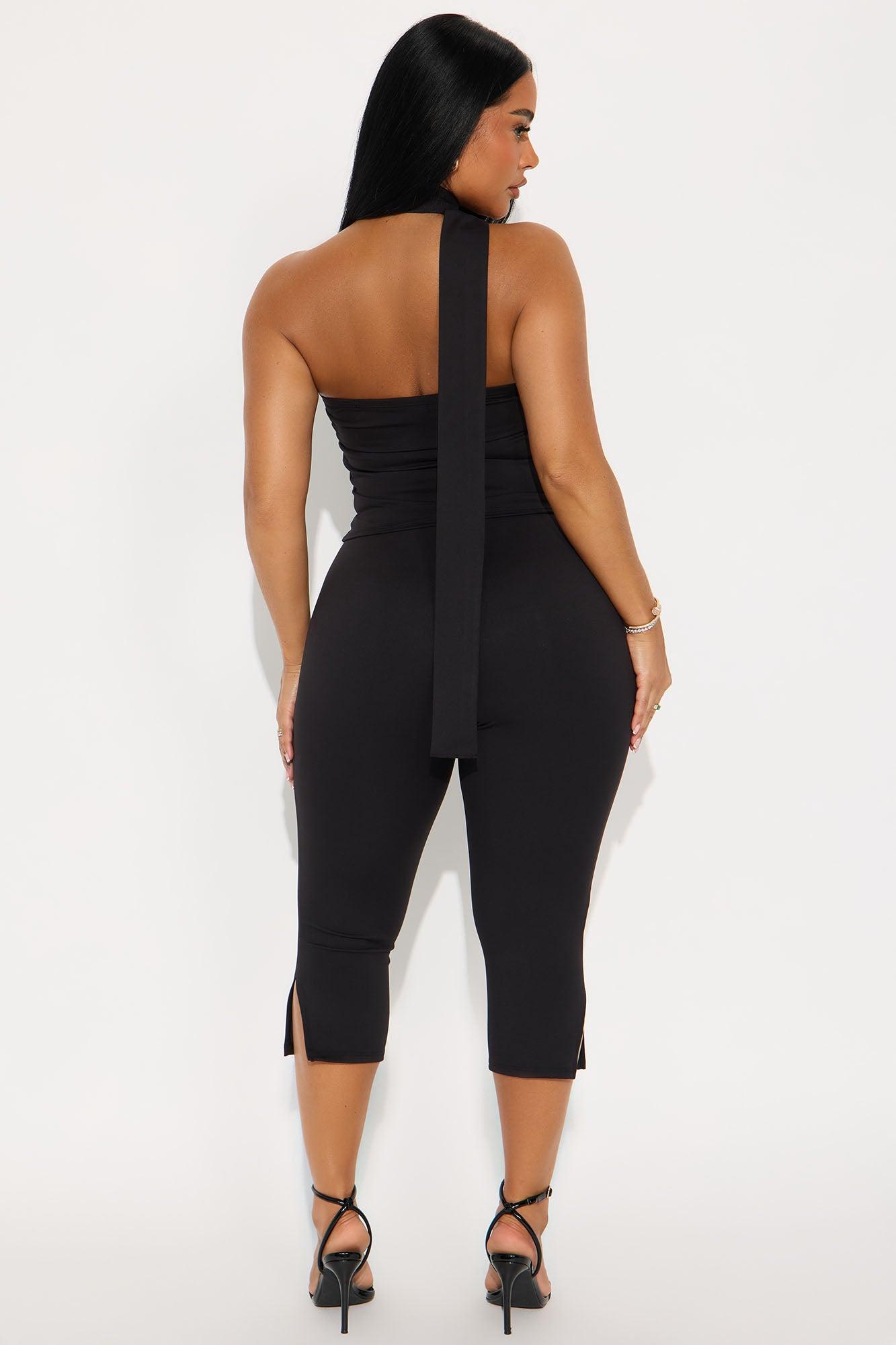 Ava 3 Piece Capri Set - Black Female Product Image