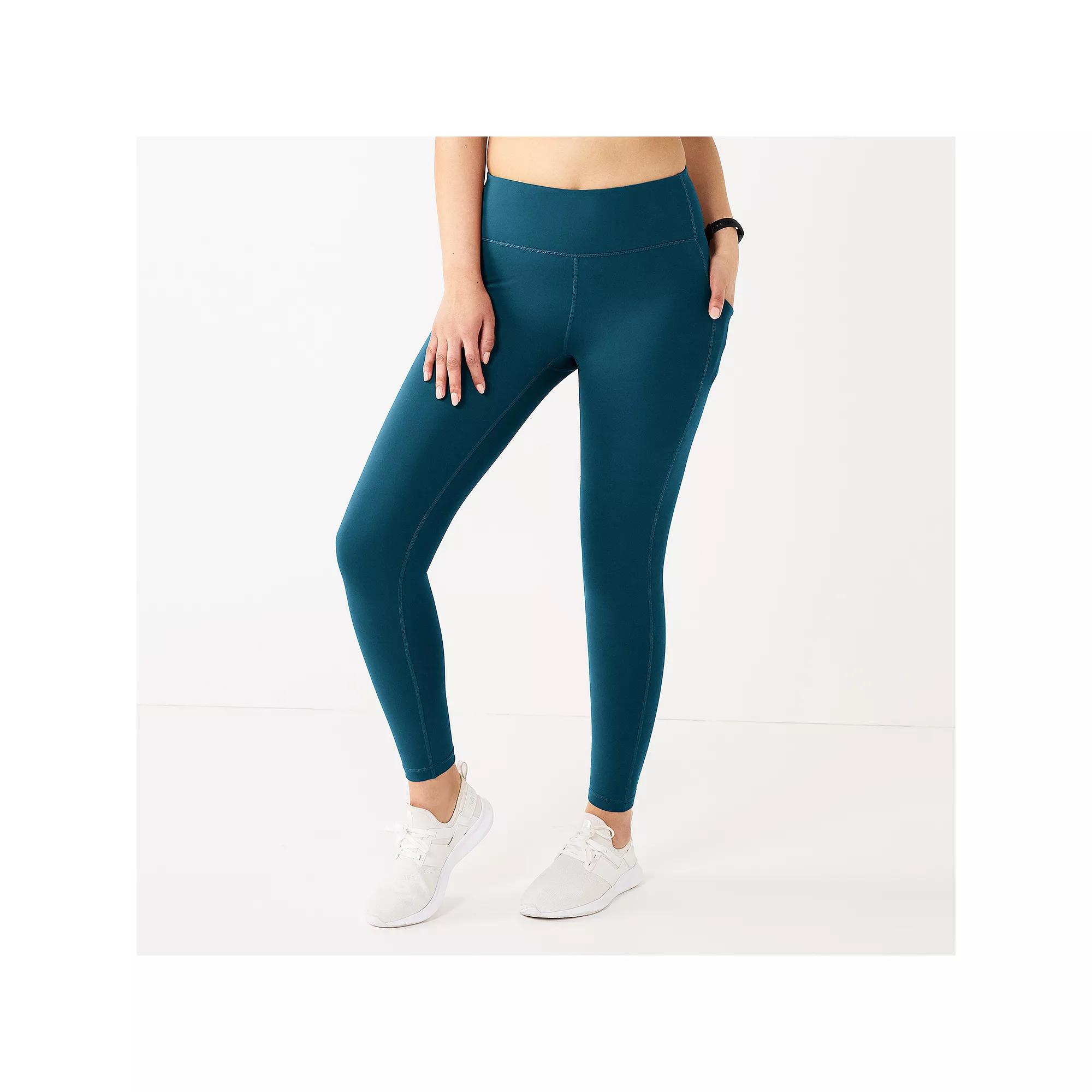Women's Tek Gear® Ultrastretch High-Waisted Side Pocket 7/8 Leggings,  Product Image