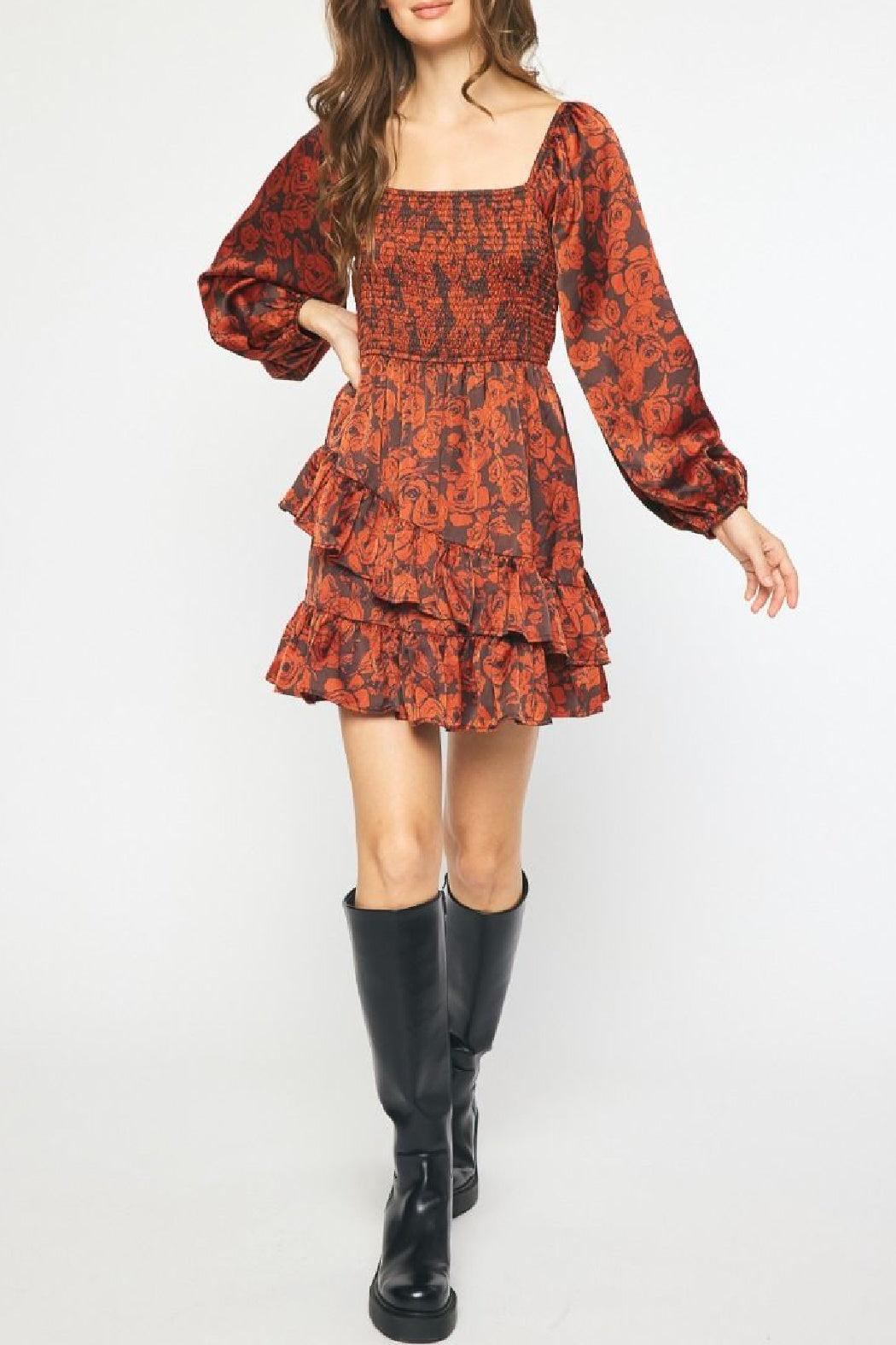 Diagonal Ruffle Dress Product Image