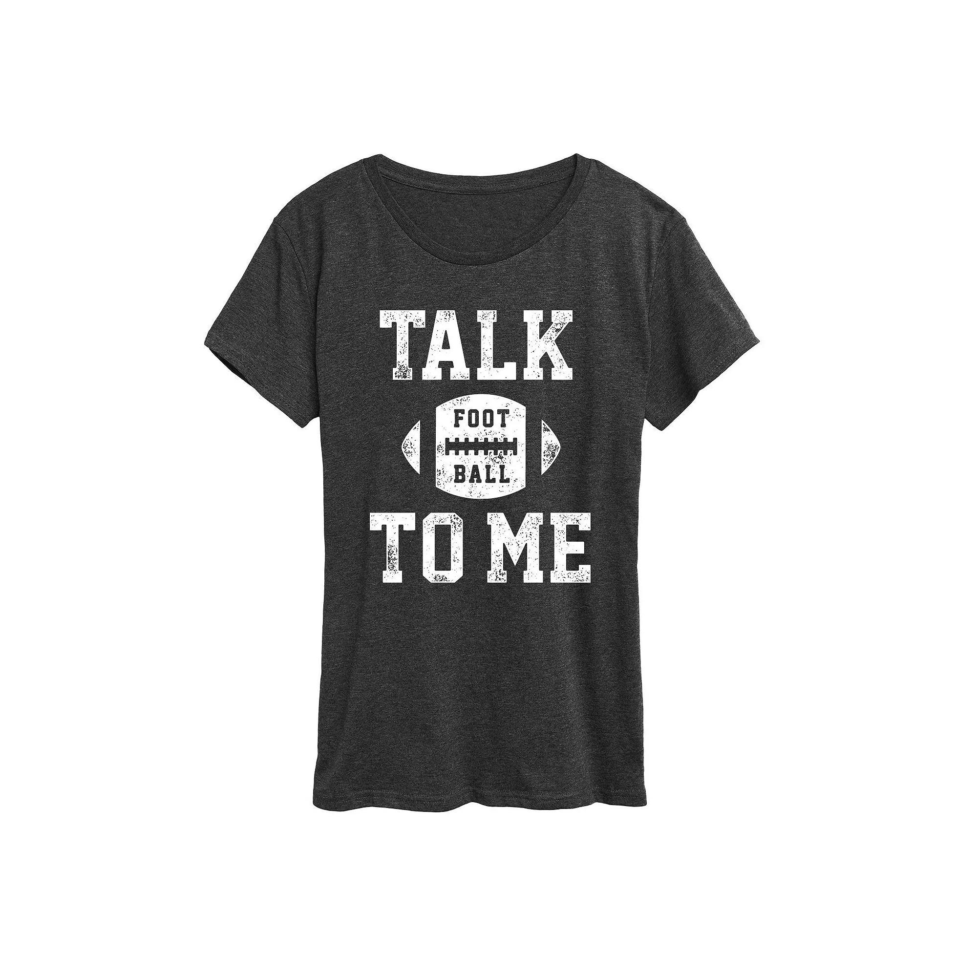 Women's Talk Football To Me Graphic Tee, Girl's,  Product Image