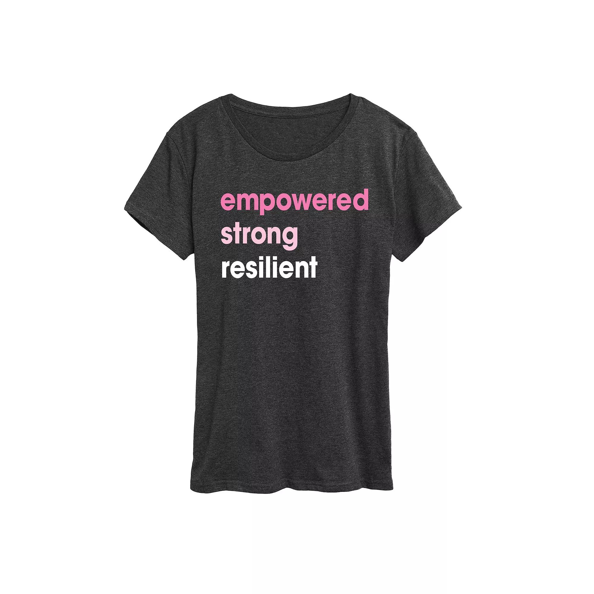 Women's Empowered Strong Resilient Graphic Tee,  Product Image