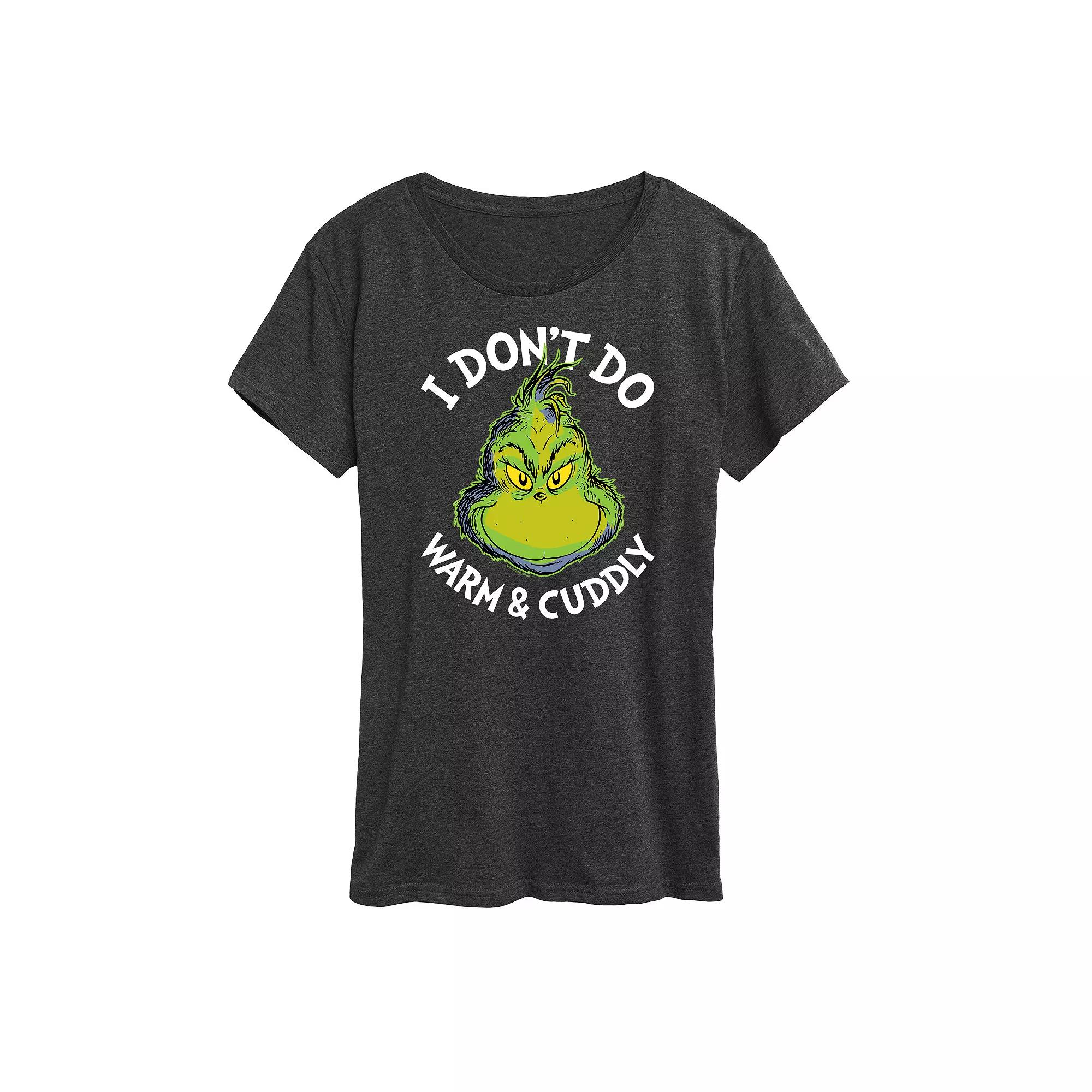 Women's Dr. Seuss The Grinch Don't Do Warm Cuddly Graphic Tee, Girl's,  Product Image