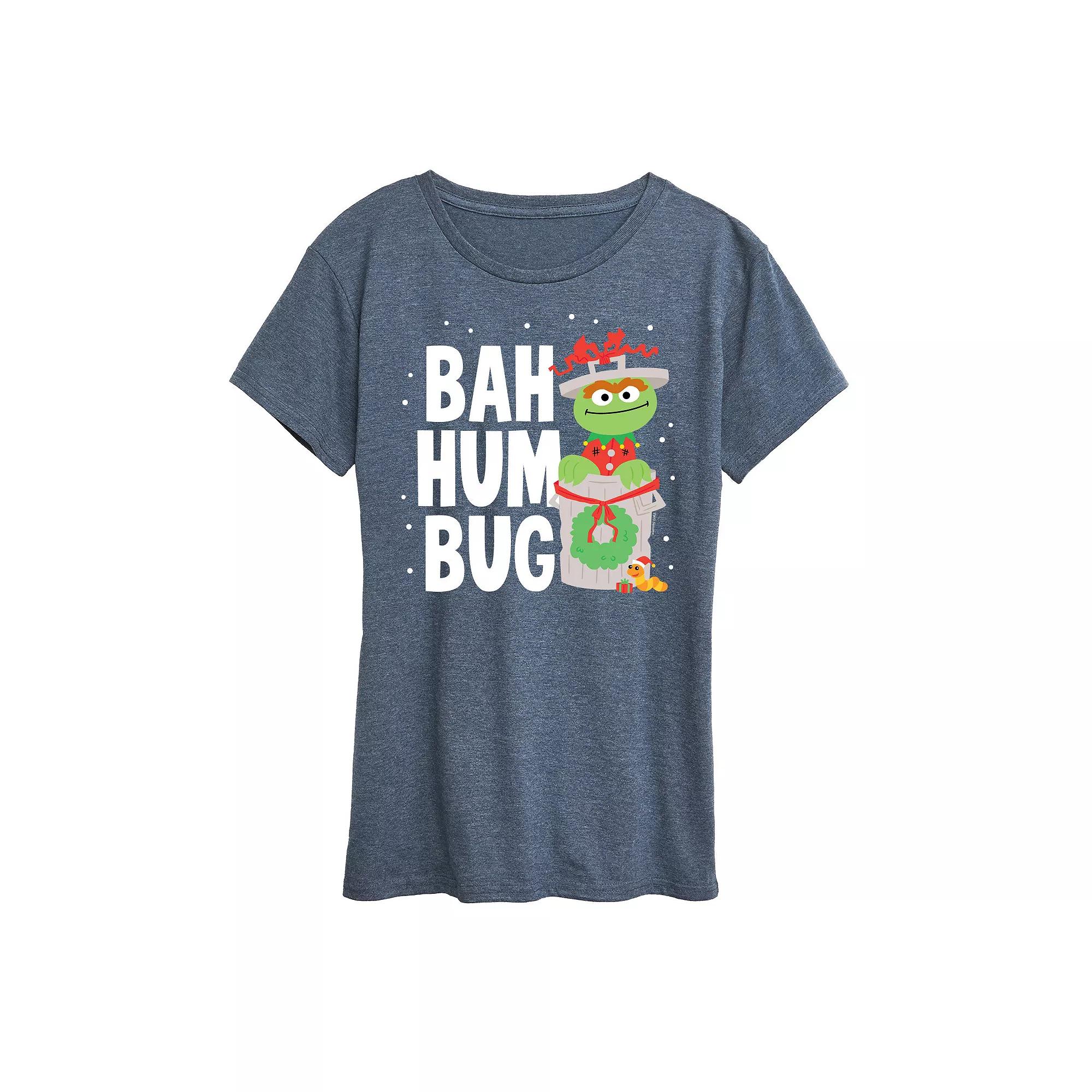 Women's Sesame Street Oscar Bah Humbug Graphic Tee, Girl's,  Product Image