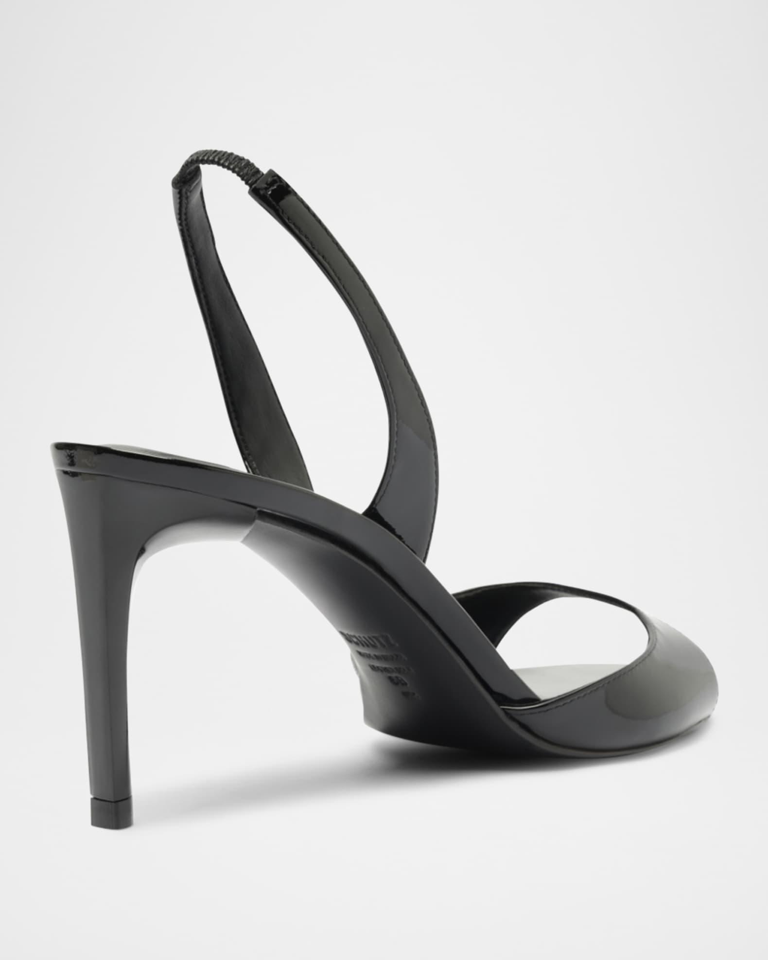 Scarlett Leather Mid-Heel Slingback Sandals Product Image