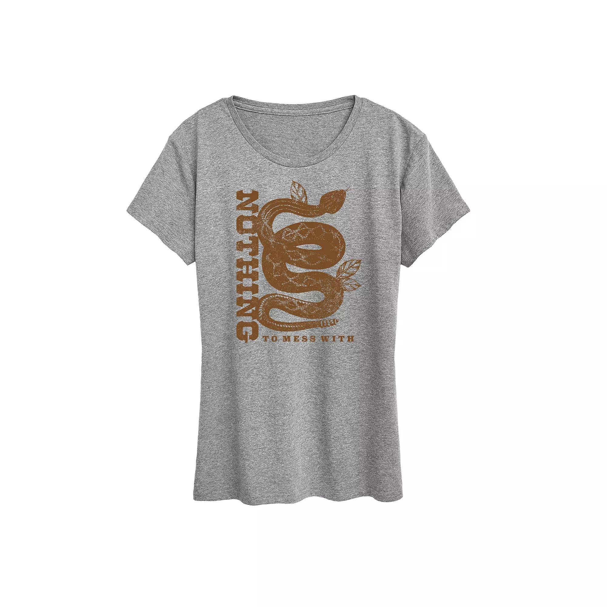 Women's Snake Nothing To Mess With Graphic Tee,  Product Image
