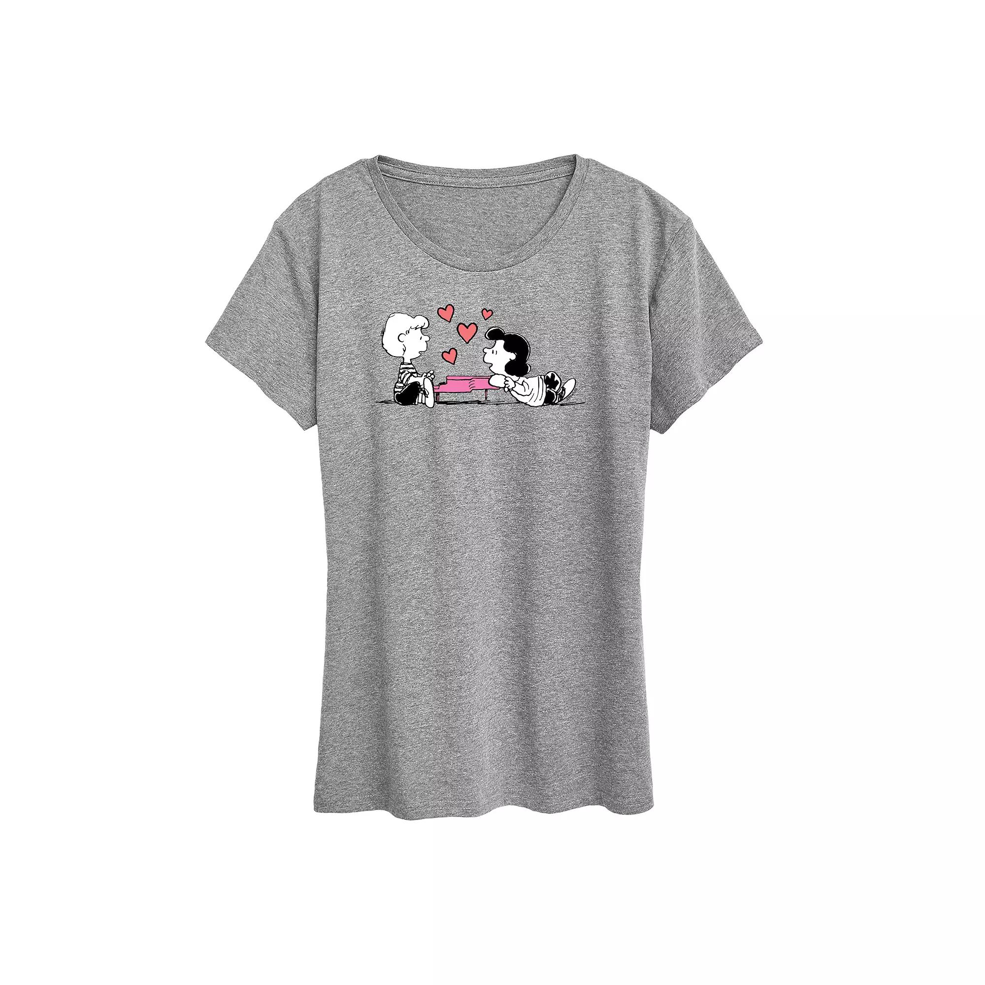 Women's Peanuts Heart Thoughts Graphic Tee,  Product Image