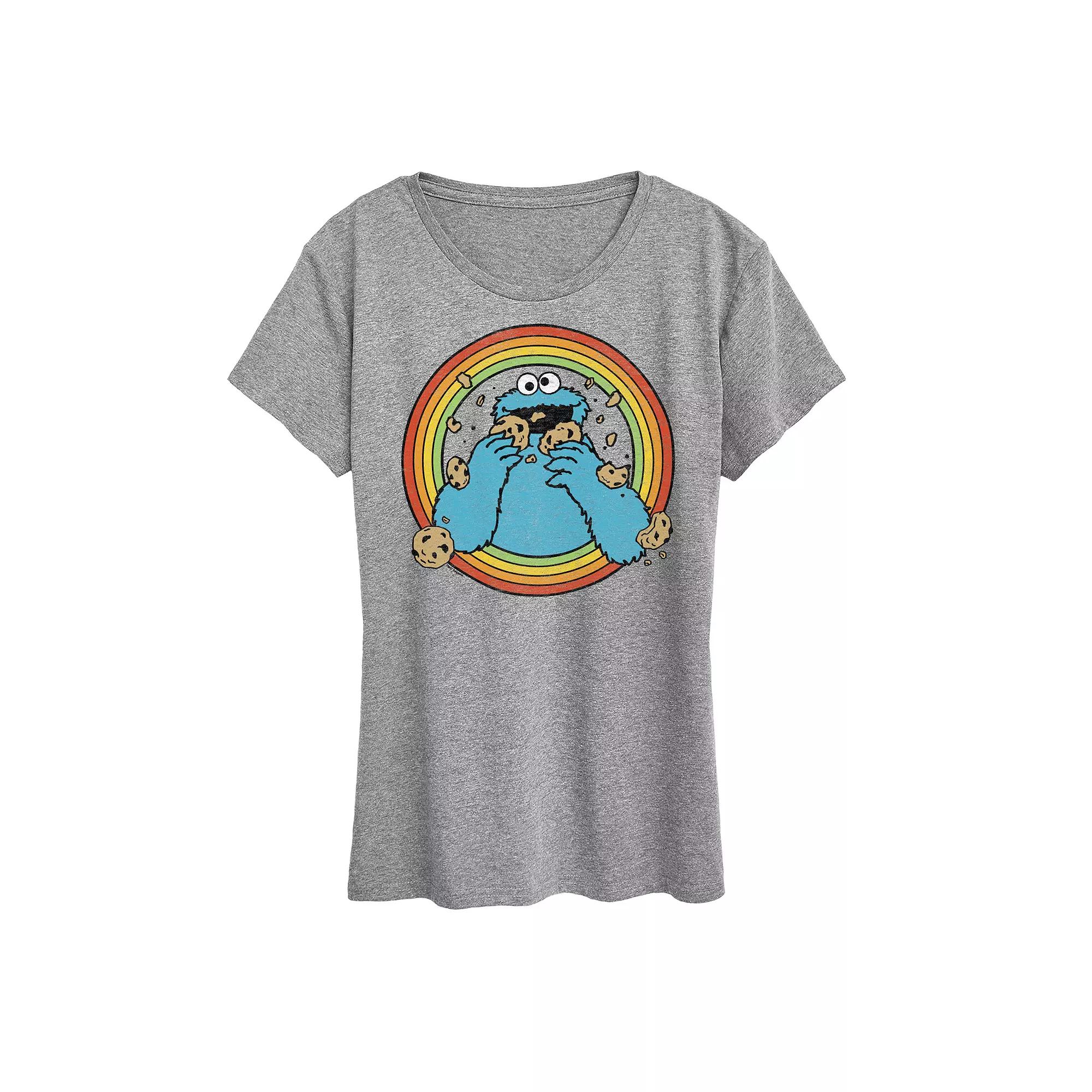 Women's Sesame Street Retro Cookie Graphic Tee,  Product Image