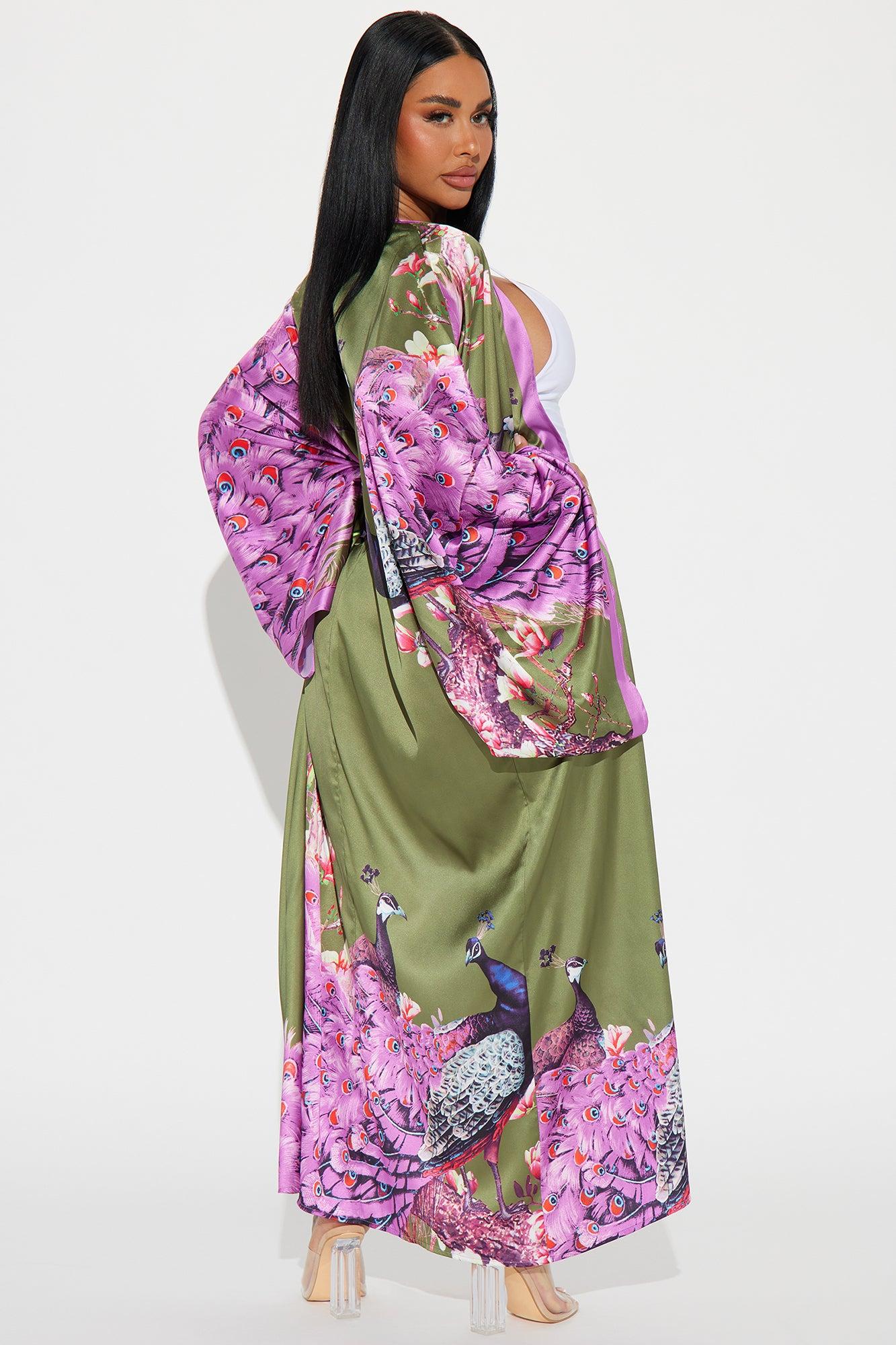 Above Status Satin Short Set - Green/combo Product Image