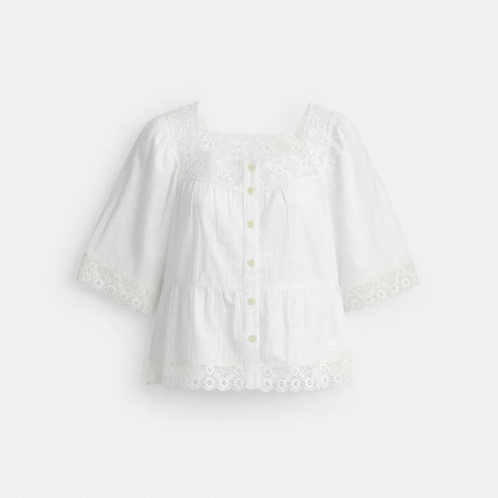 Crochet Trim Top Product Image