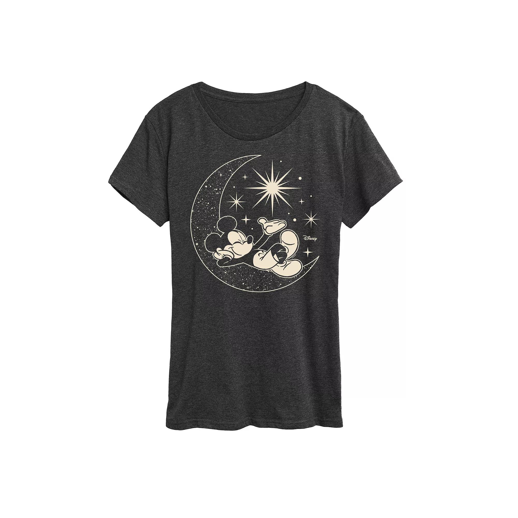 Disney's Mickey Mouse Plus Celestial Moon Graphic Tee, Women's,  Product Image