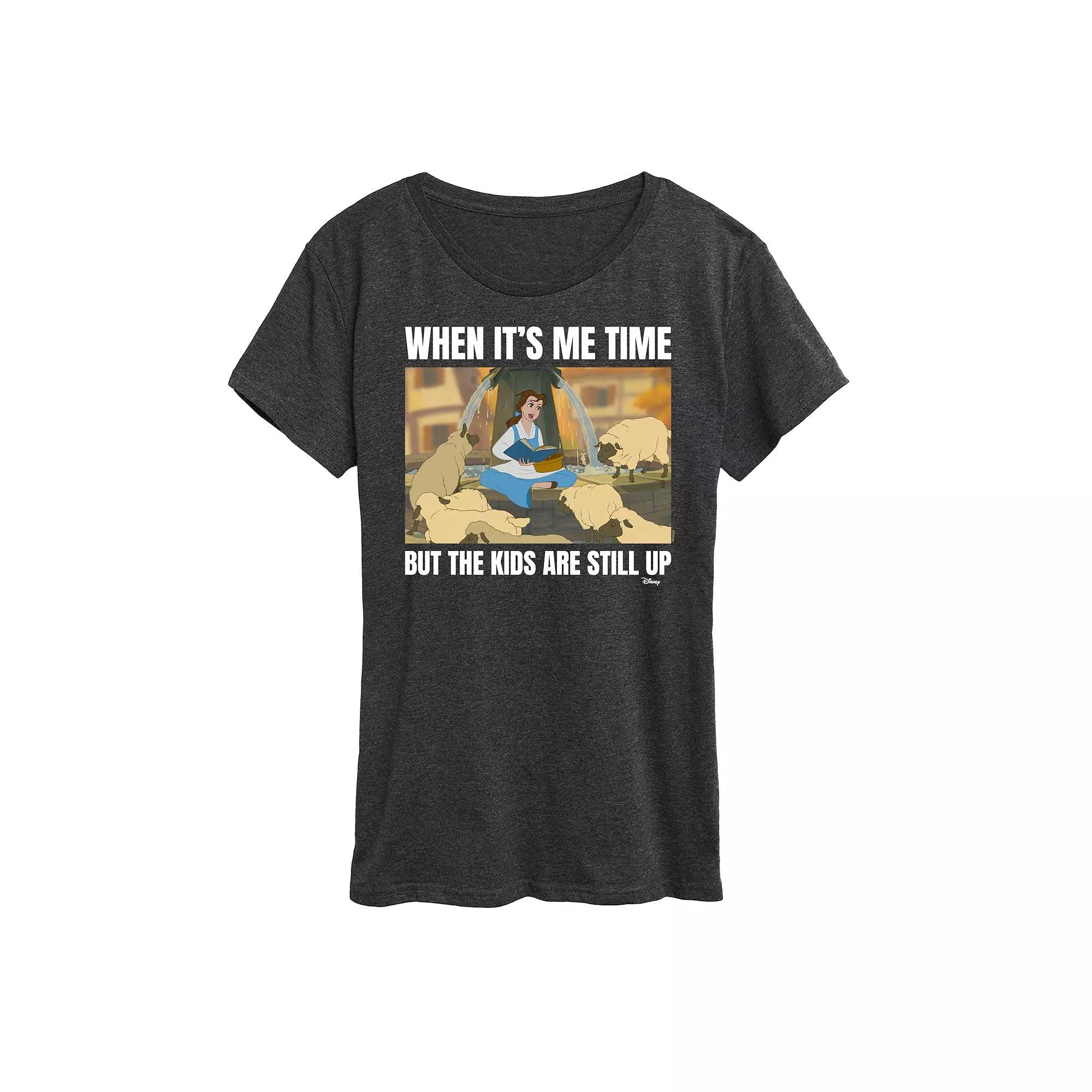 Disney Princess Belle Women's Me Time Meme Graphic Tee,  Product Image