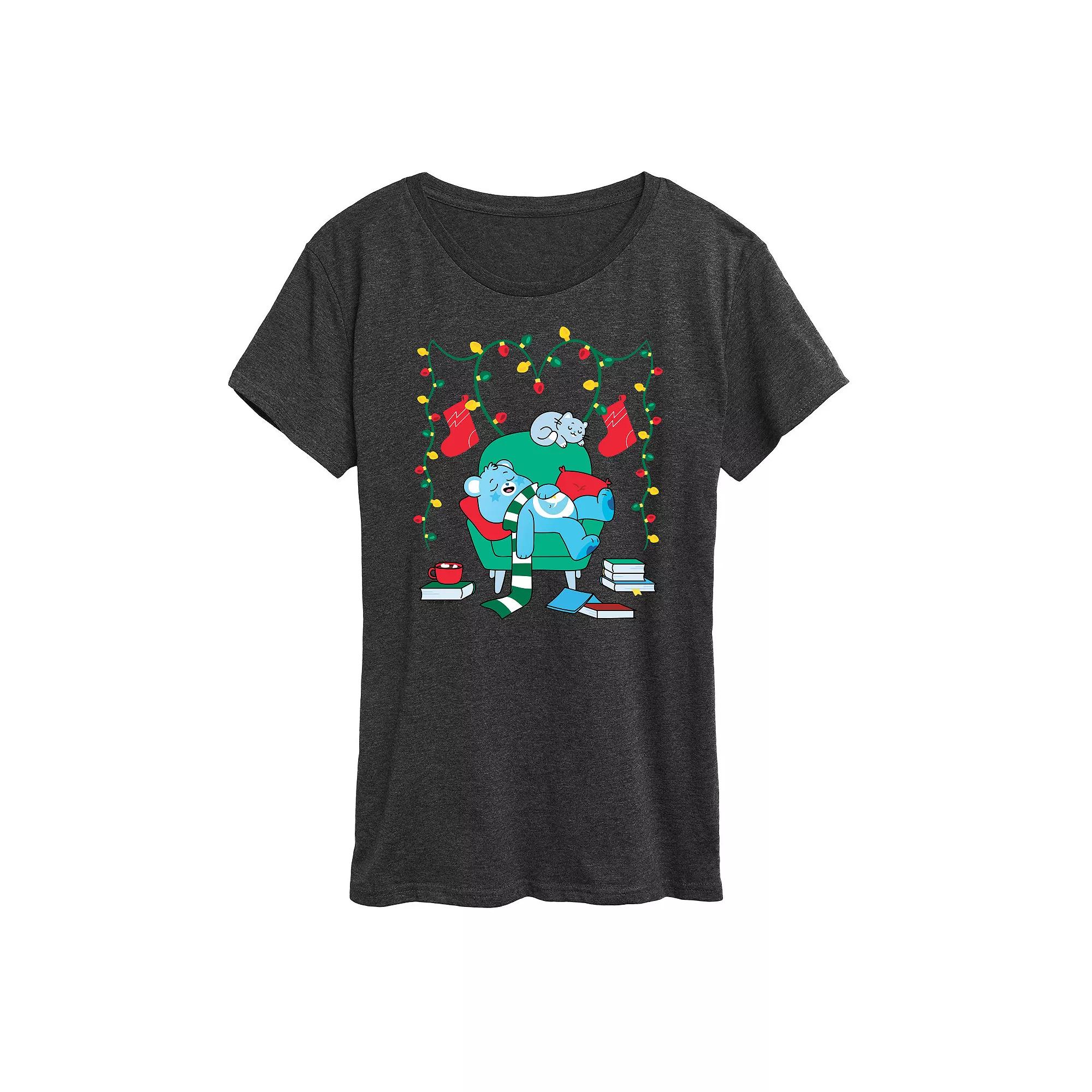 Women's Care Bears Cozy Christmas Graphic Tee, Girl's,  Product Image
