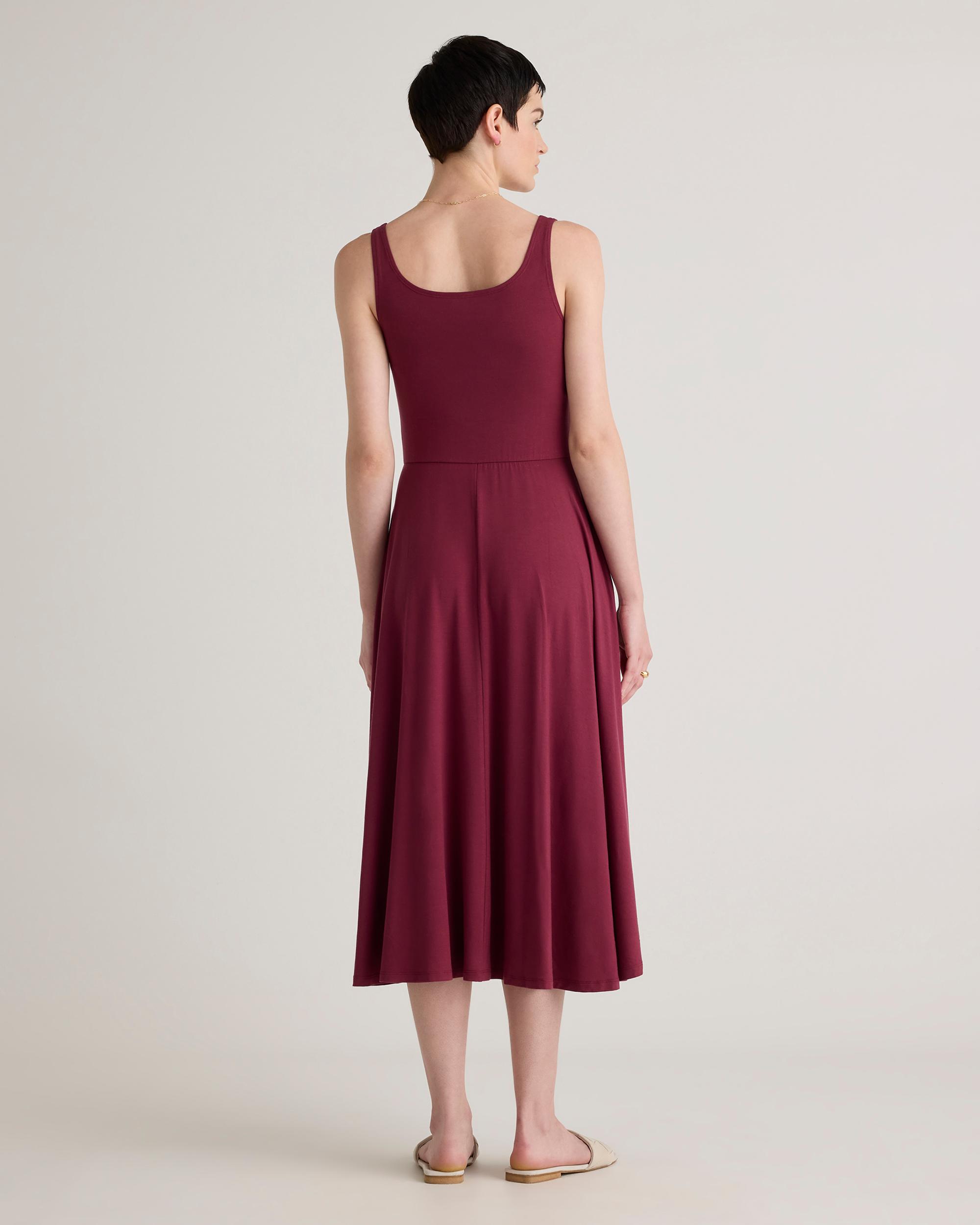 Quince | Women's Tencel Jersey Fit & Flare Dress Size XS Product Image