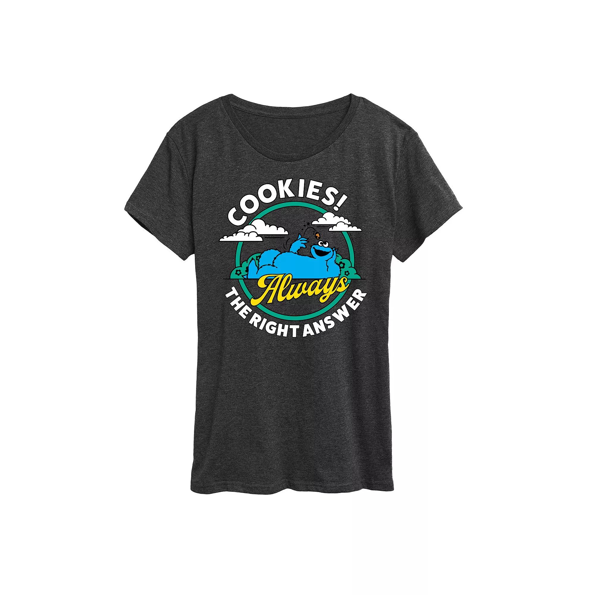 Women's Sesame Street Cookies Answer Graphic Tee, Girl's,  Product Image