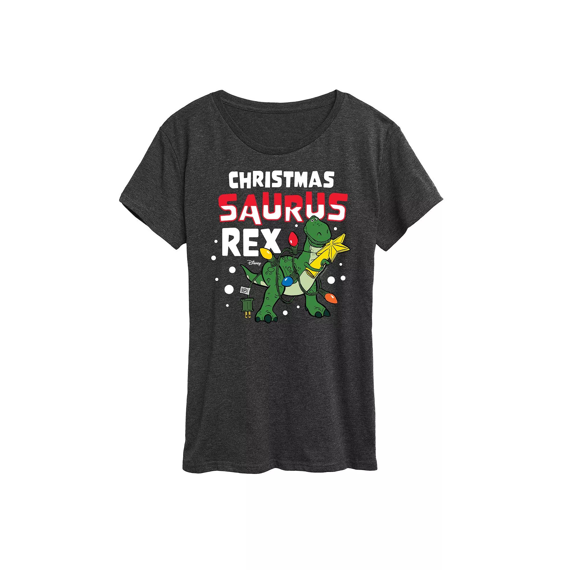 Disney / Pixar's Toy Story Women's Christmas Saurus Rex Graphic Tee, Girl's,  Product Image