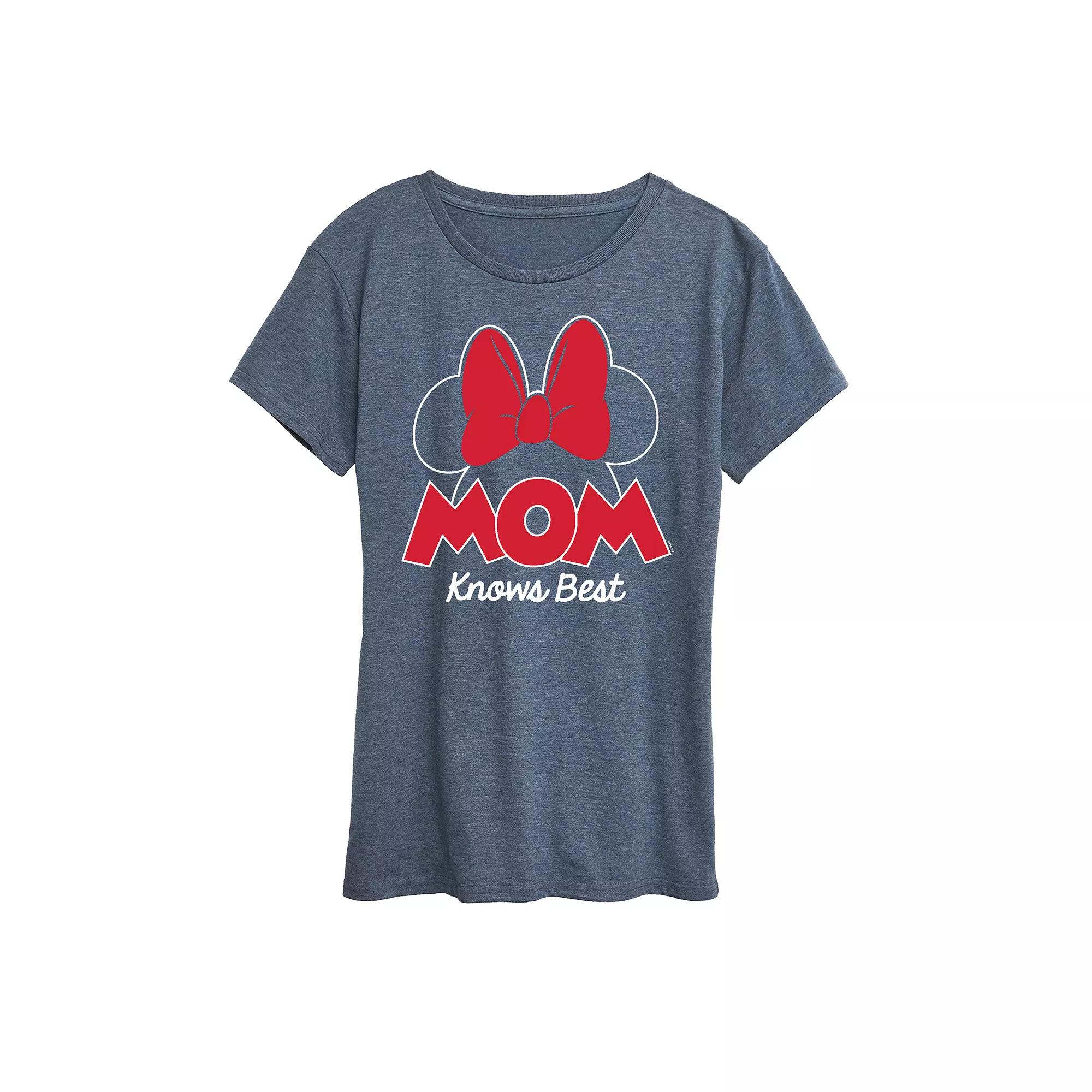 Disney's Minnie Mouse Women's Mom Knows Best Graphic Tee,  Product Image