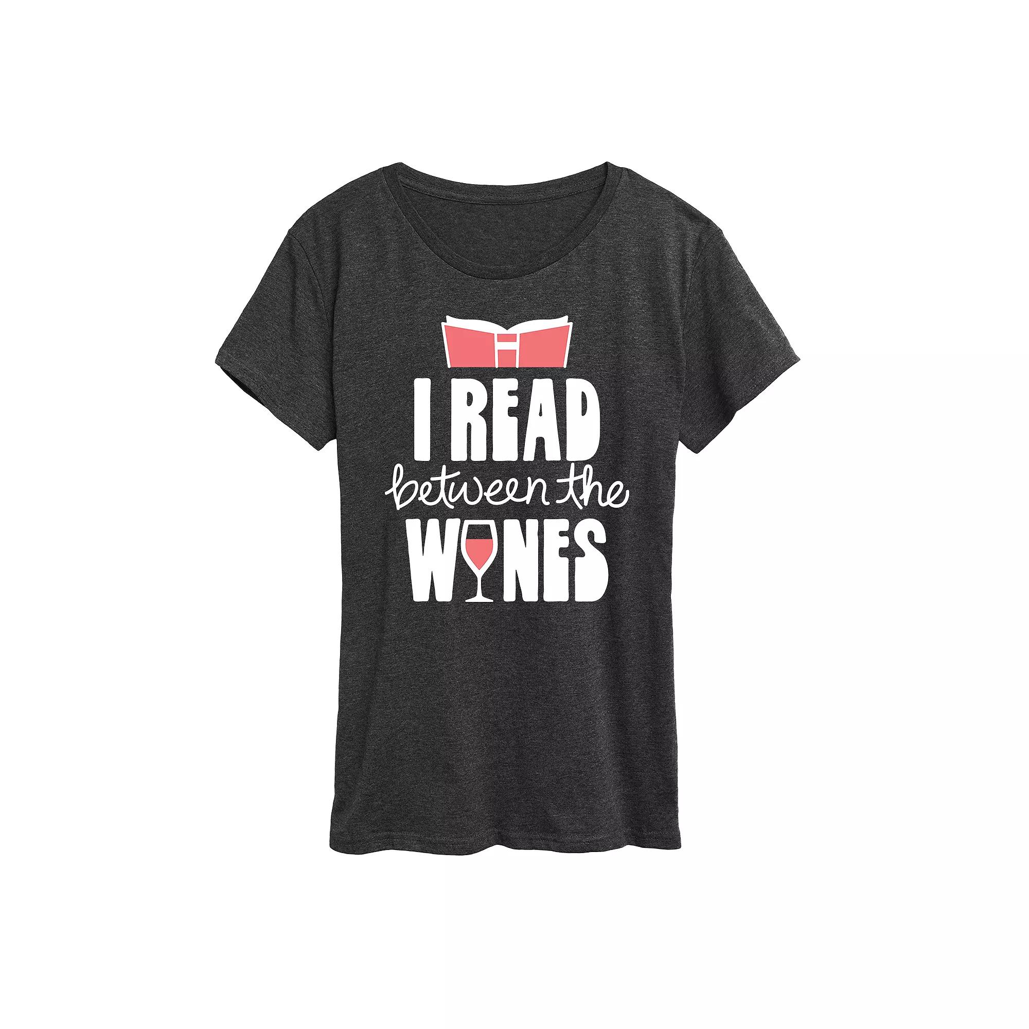 Women's I Read Between The Wines Graphic Tee, Girl's,  Product Image