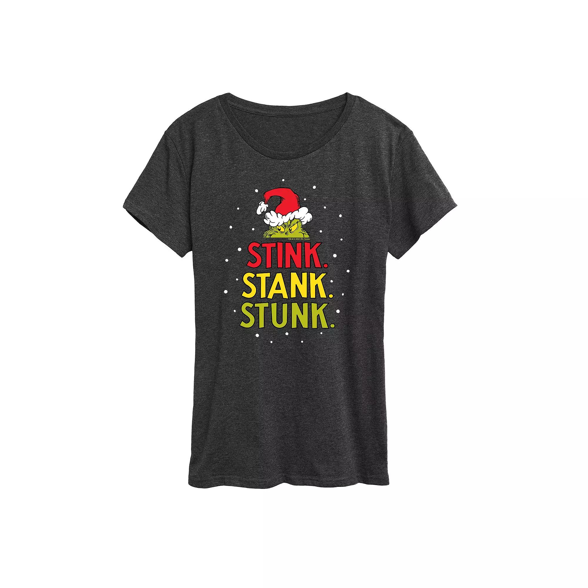 Women's Dr. Seuss The Grinch Stink Stank Stunk Graphic Tee, Girl's,  Product Image