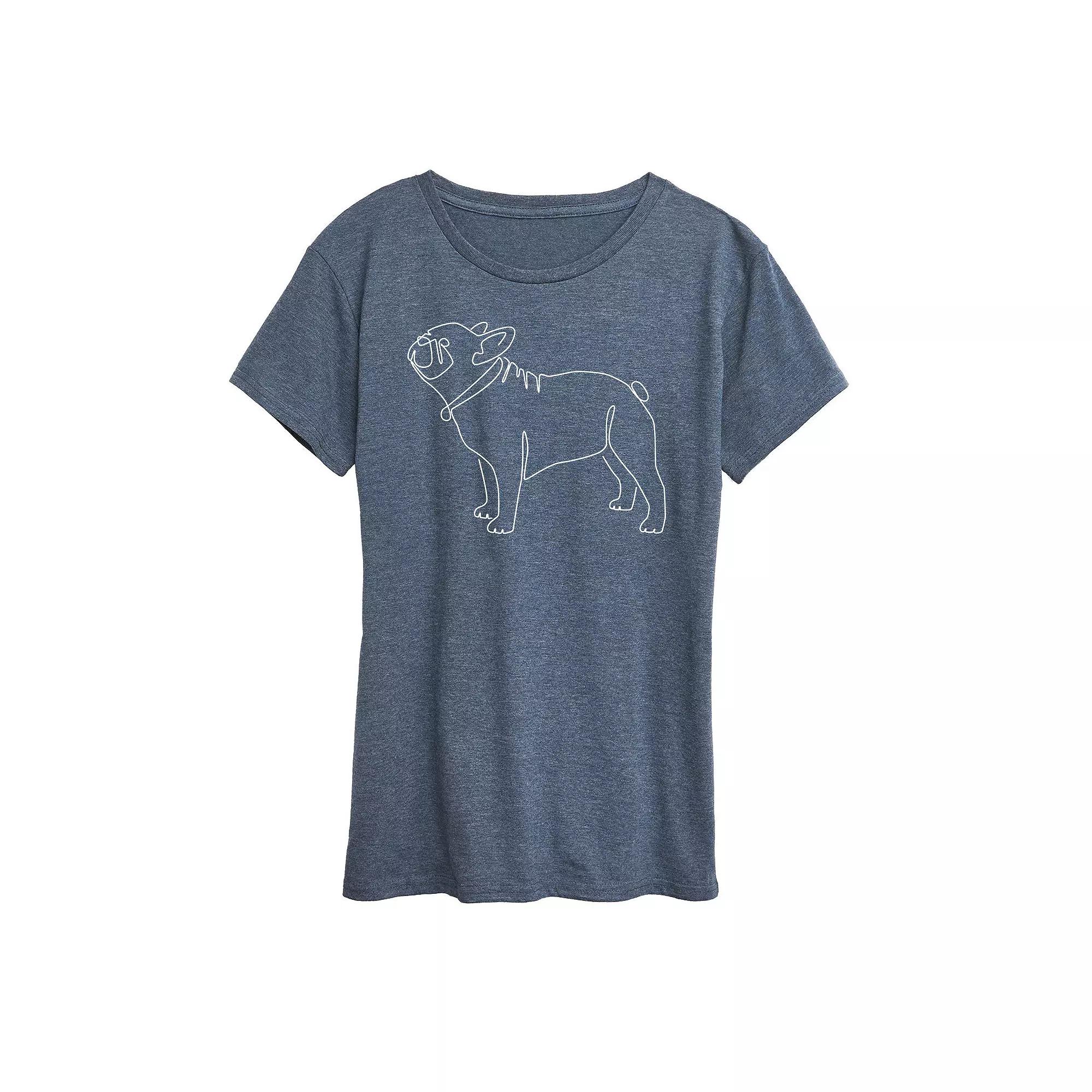 Women's Dachshund Line Drawing Graphic Tee, Girl's,  Product Image