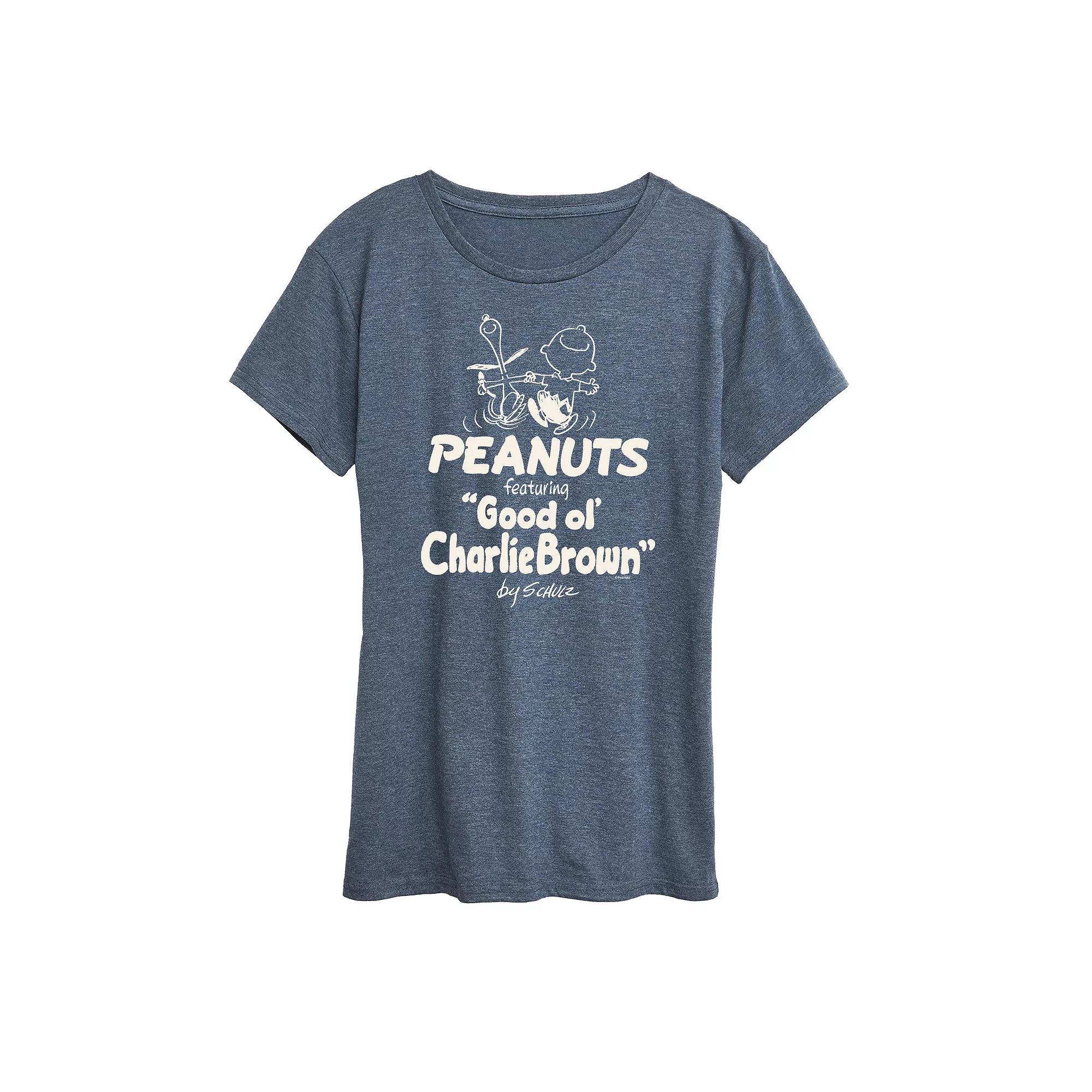 Women's Peanuts Good Ol Charlie Brown Graphic Tee, Girl's,  Product Image