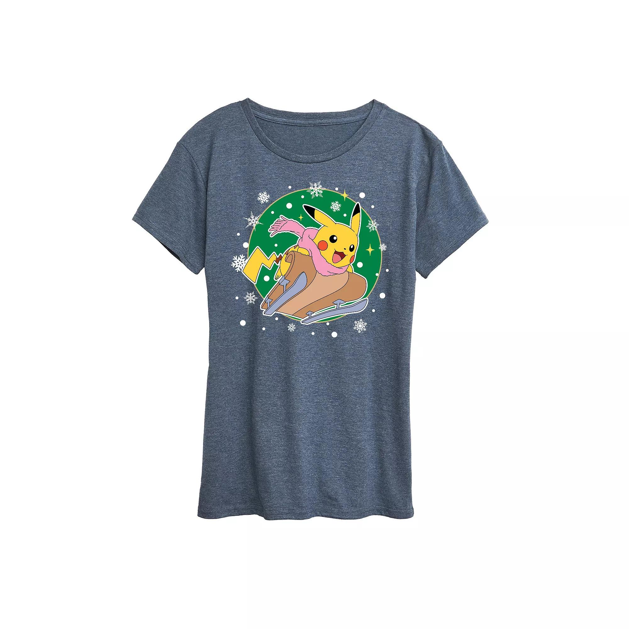 Women's Pokemon Pikachu Sled Tee, Girl's,  Product Image