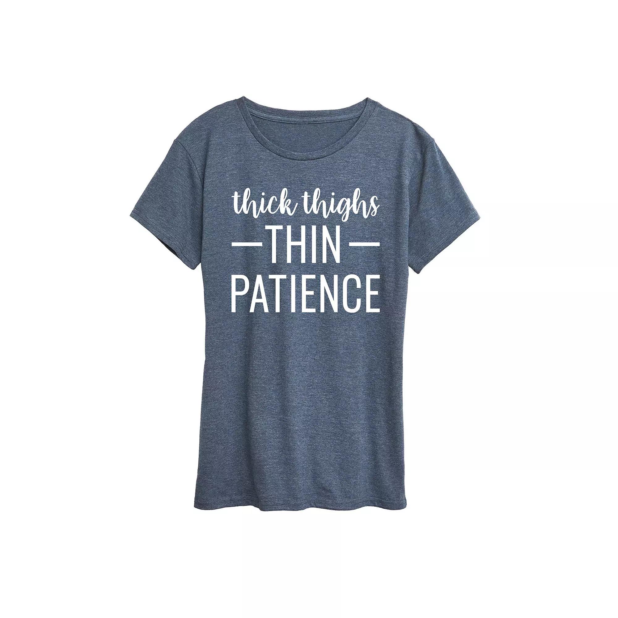 Women's Thick Thighs Thin Patience Graphic Tee,  Product Image