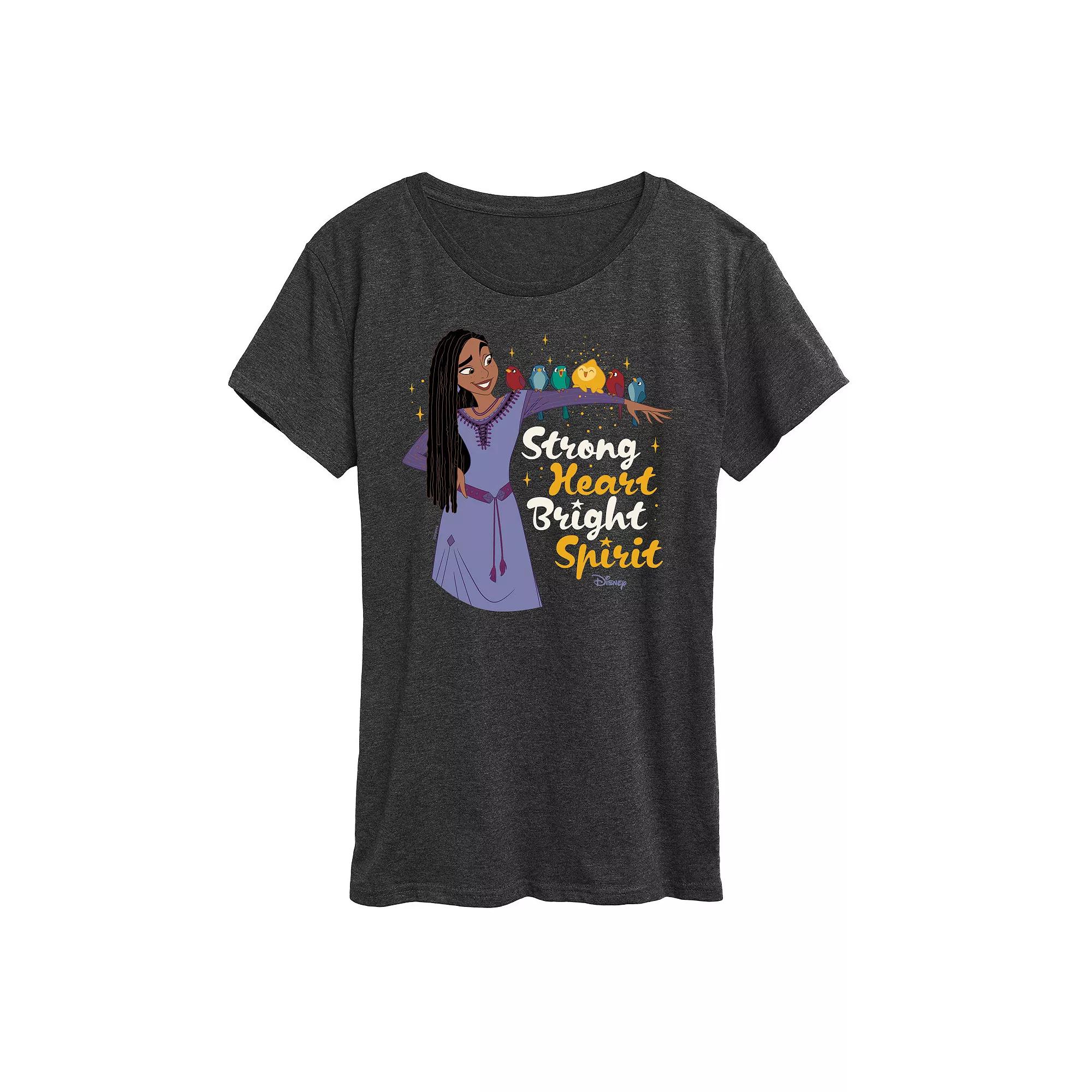 Disney's Wish Asha and Star Women's Strong Heart Graphic Tee, Girl's,  Product Image