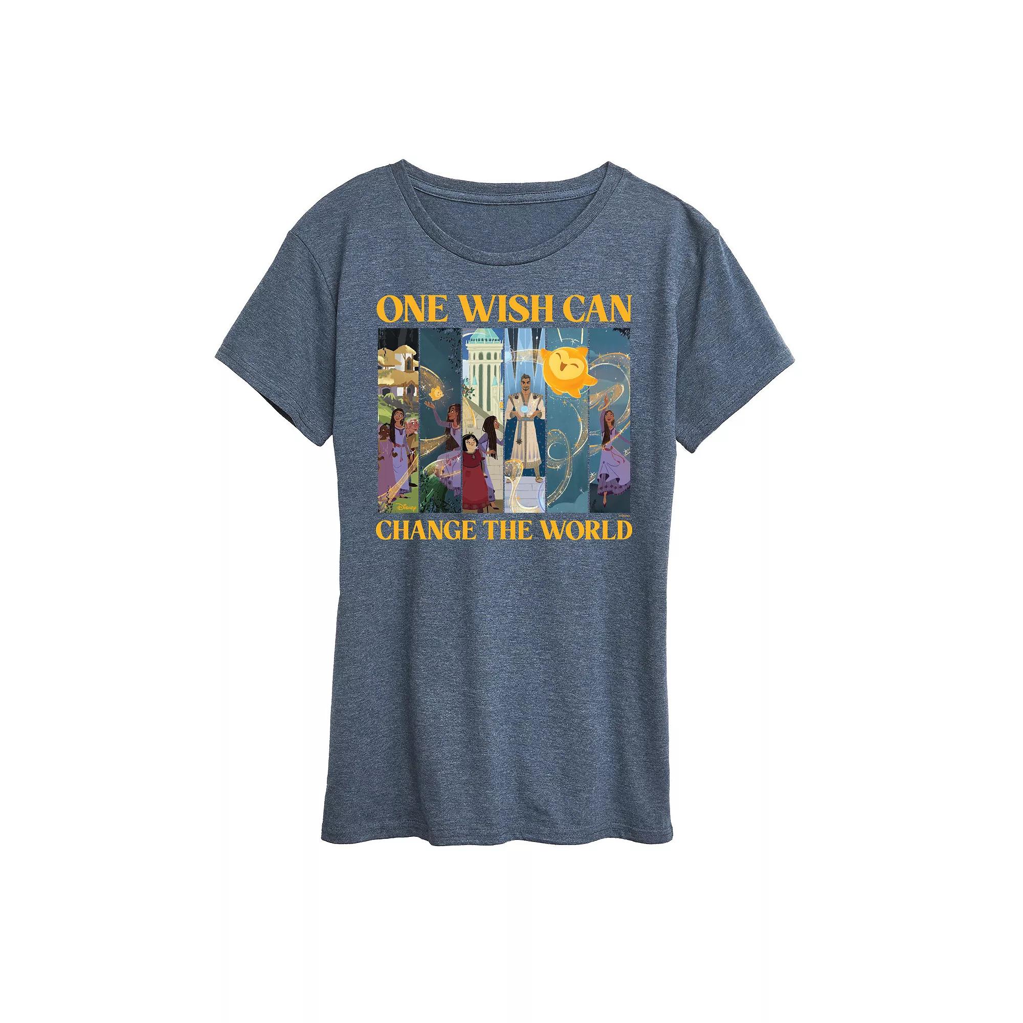 Disney's Wish Women's Change The World Graphic Tee, Girl's,  Product Image
