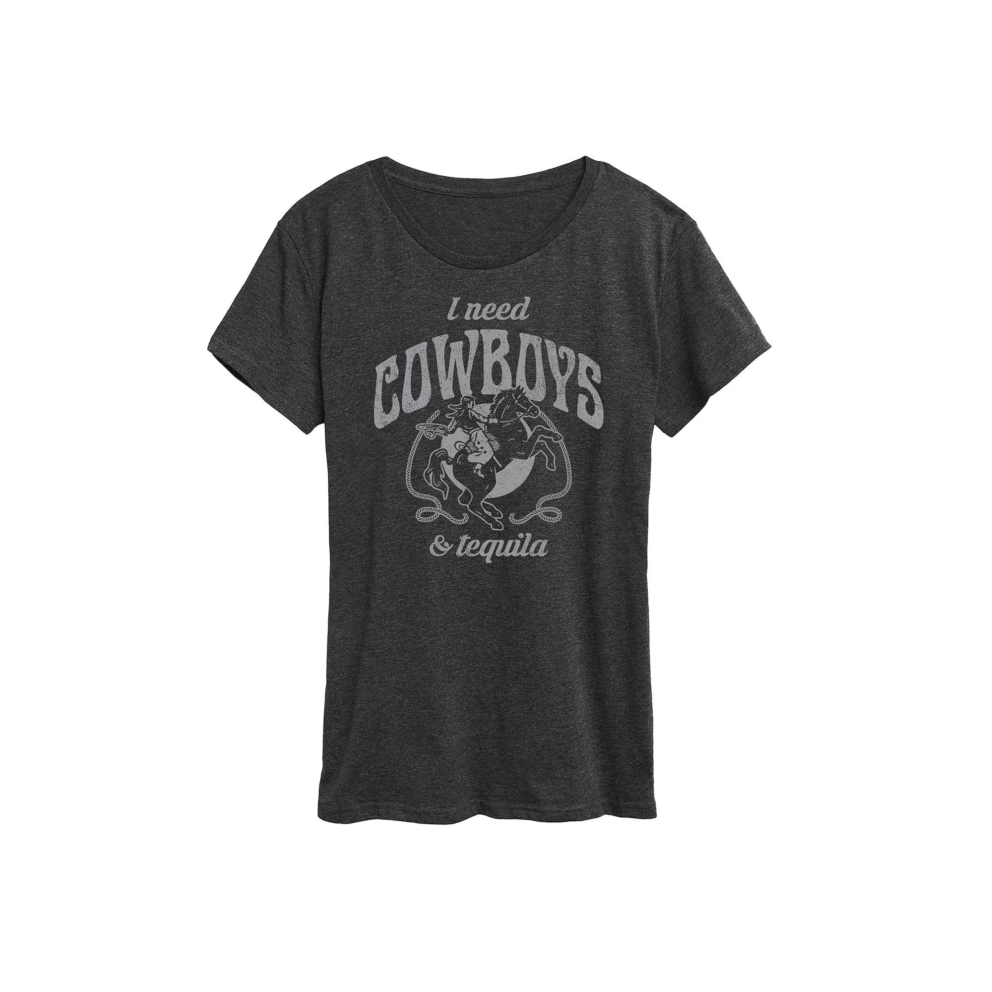 Women's I Need Cowboys And Tequila Graphic Tee,  Product Image