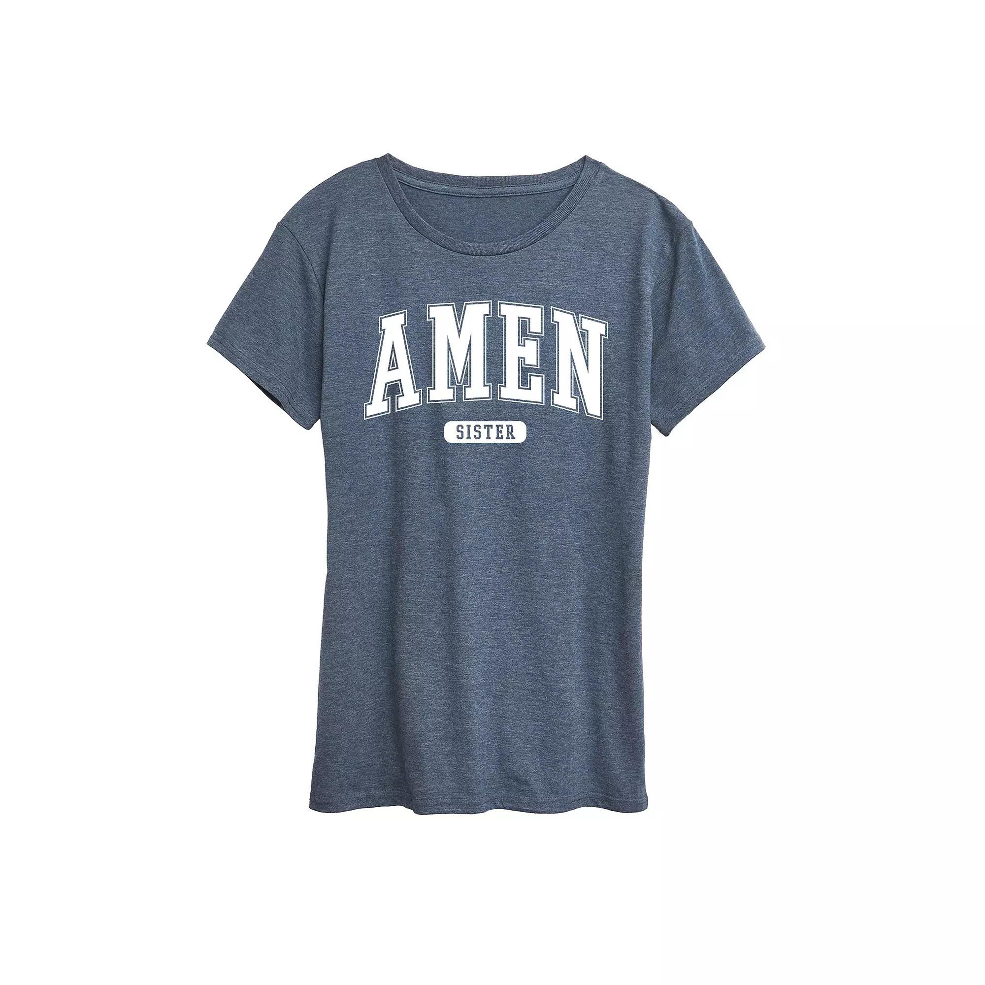 Women's Collegiate Amen Graphic Tee,  Product Image