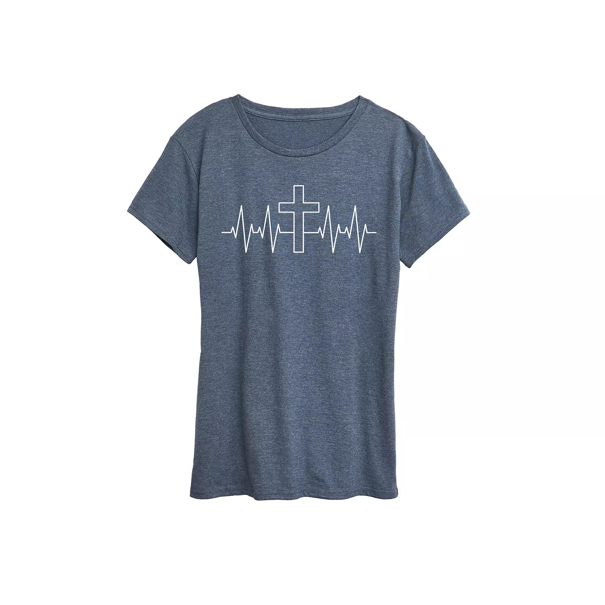 Women's Cross EKG Graphic Tee,  Product Image