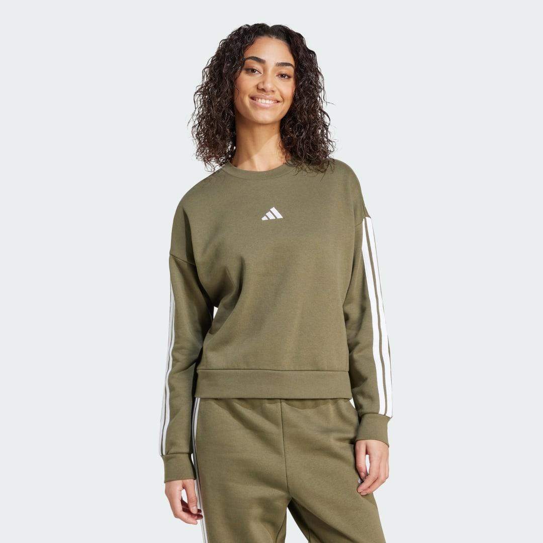 Essentials 3-Stripes Fleece Sweatshirt Product Image