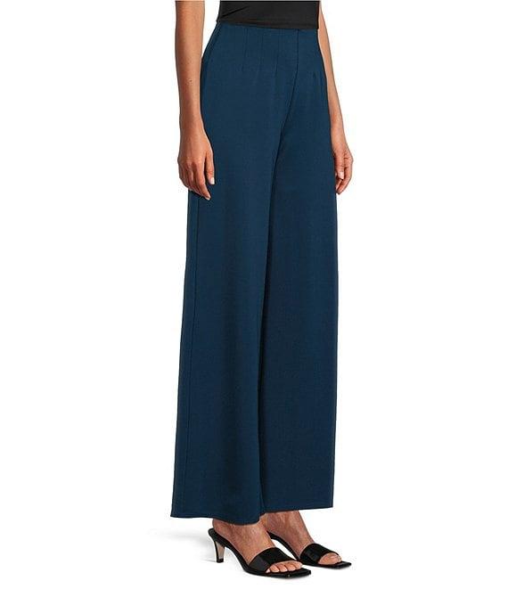 Slim Factor by Investments Lightweight Ponte Knit No Waist Wide Leg Pants Product Image