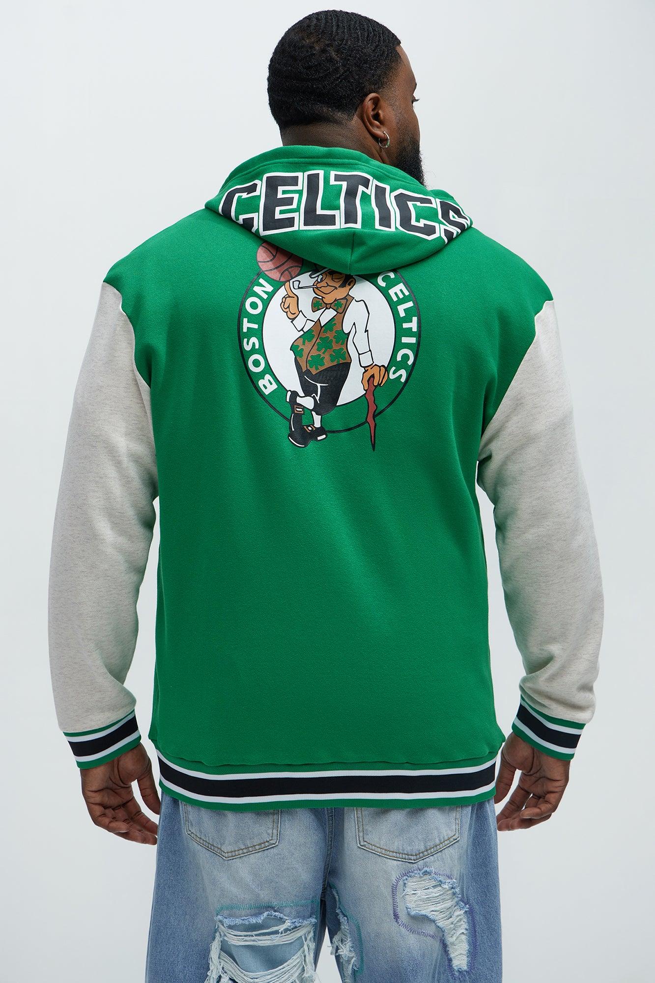 Celtics Above The Rim Zip Up Hoodie - Kelly Green Male Product Image