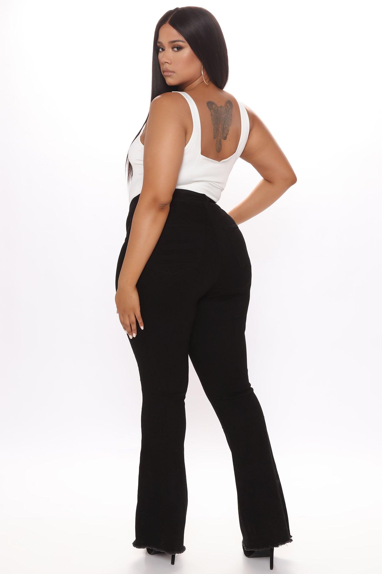 Valentina High Rise Flare Jeans - Black Product Image