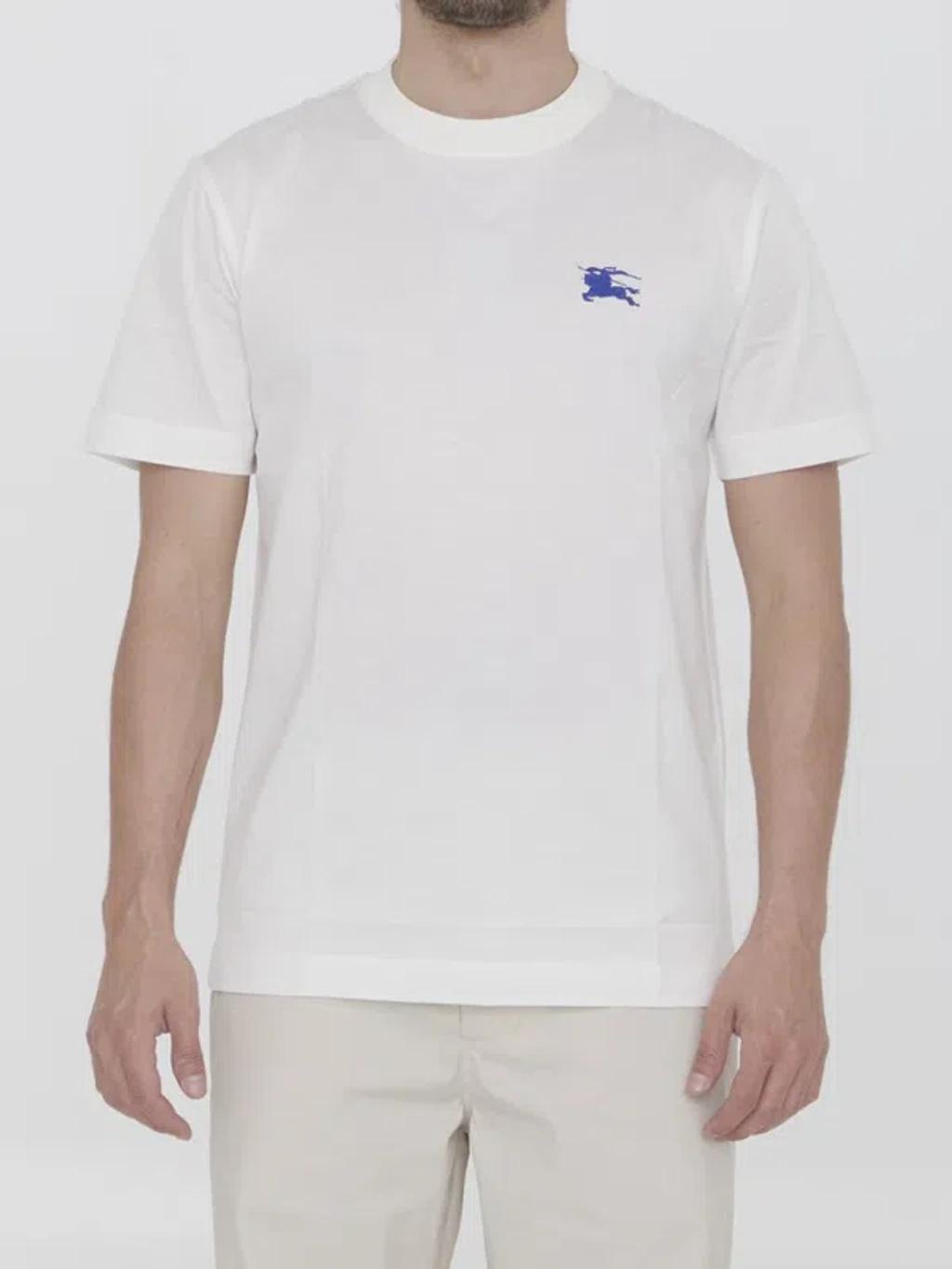 White Embroidered T-Shirt Product Image