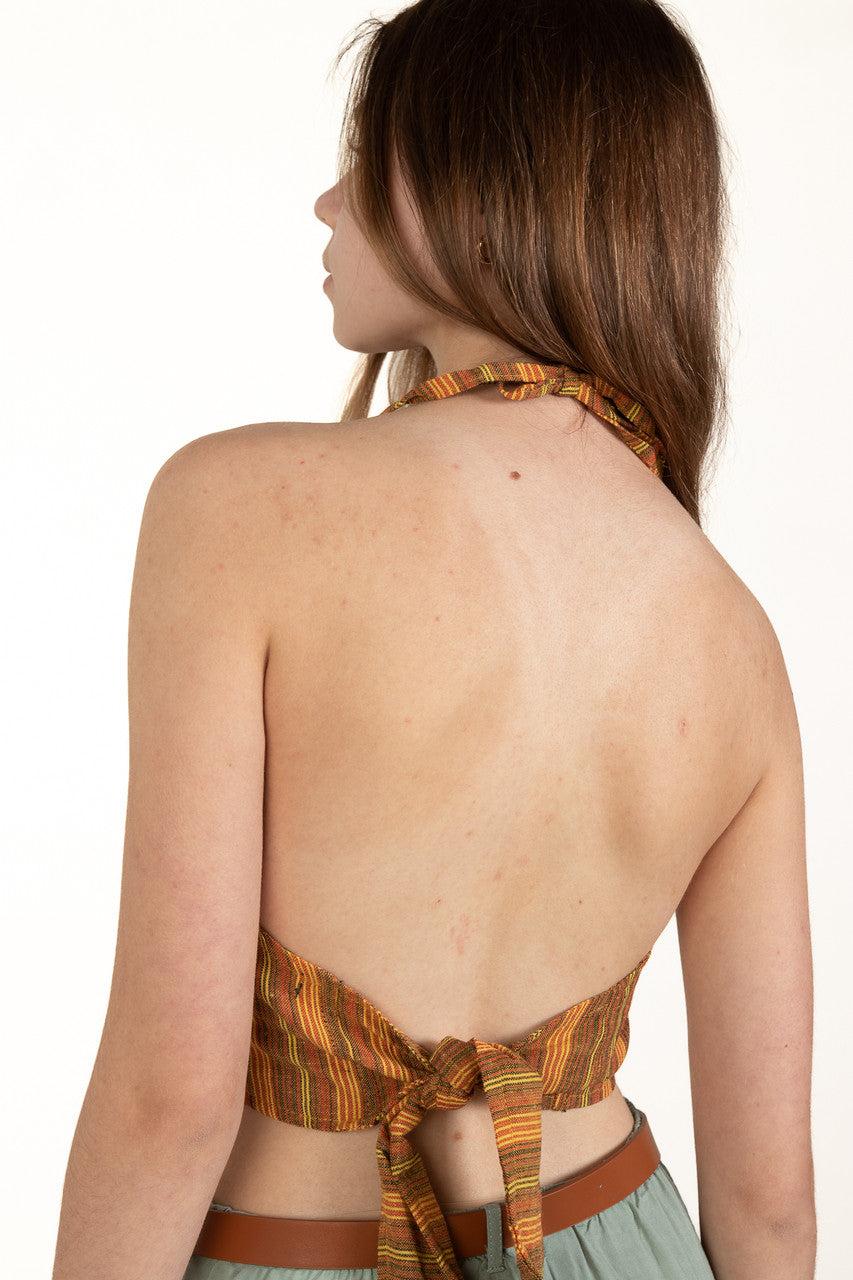 Woven Mushroom Halter Top Product Image