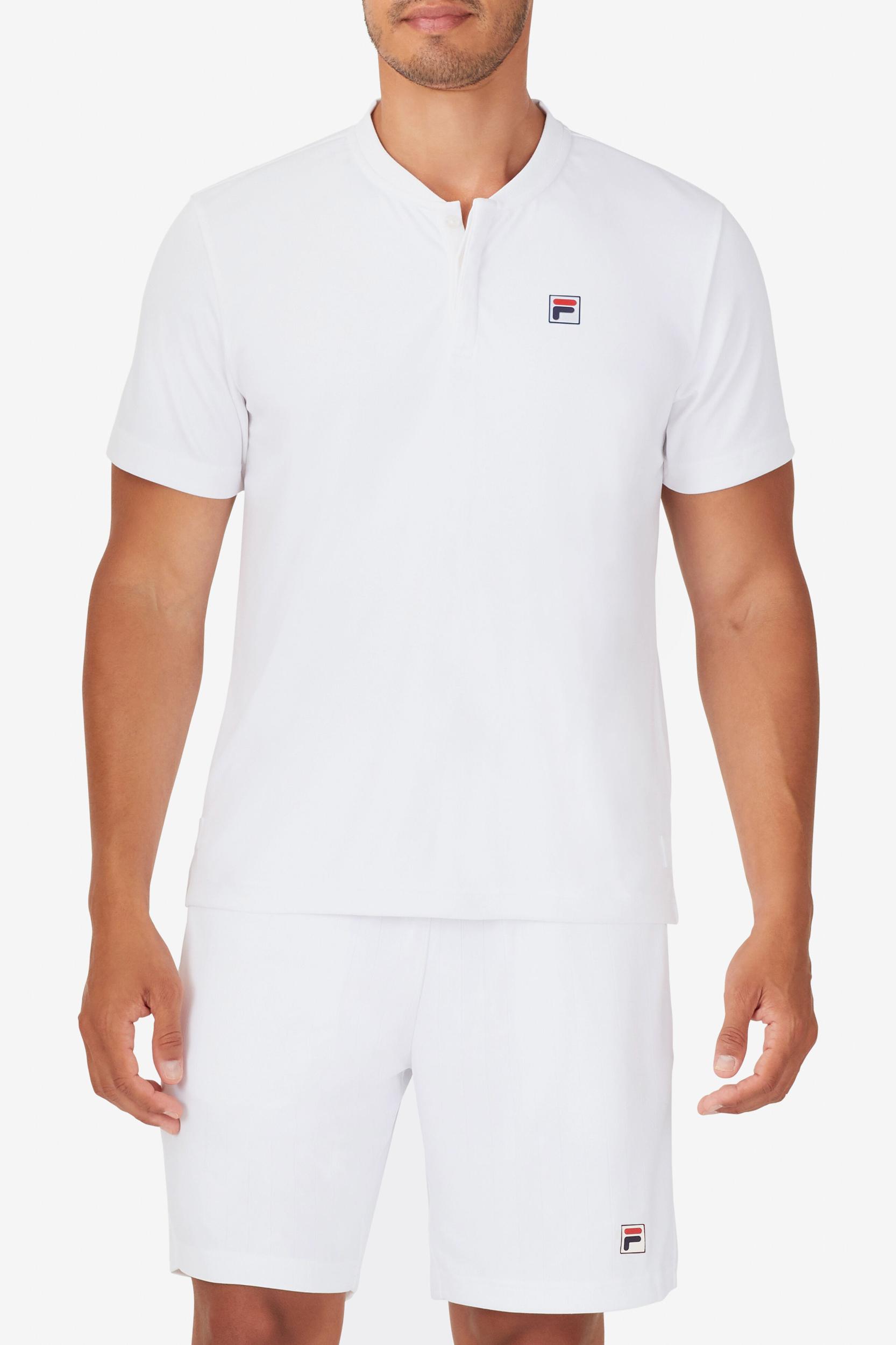 White Line Short Sleeve Henley Product Image